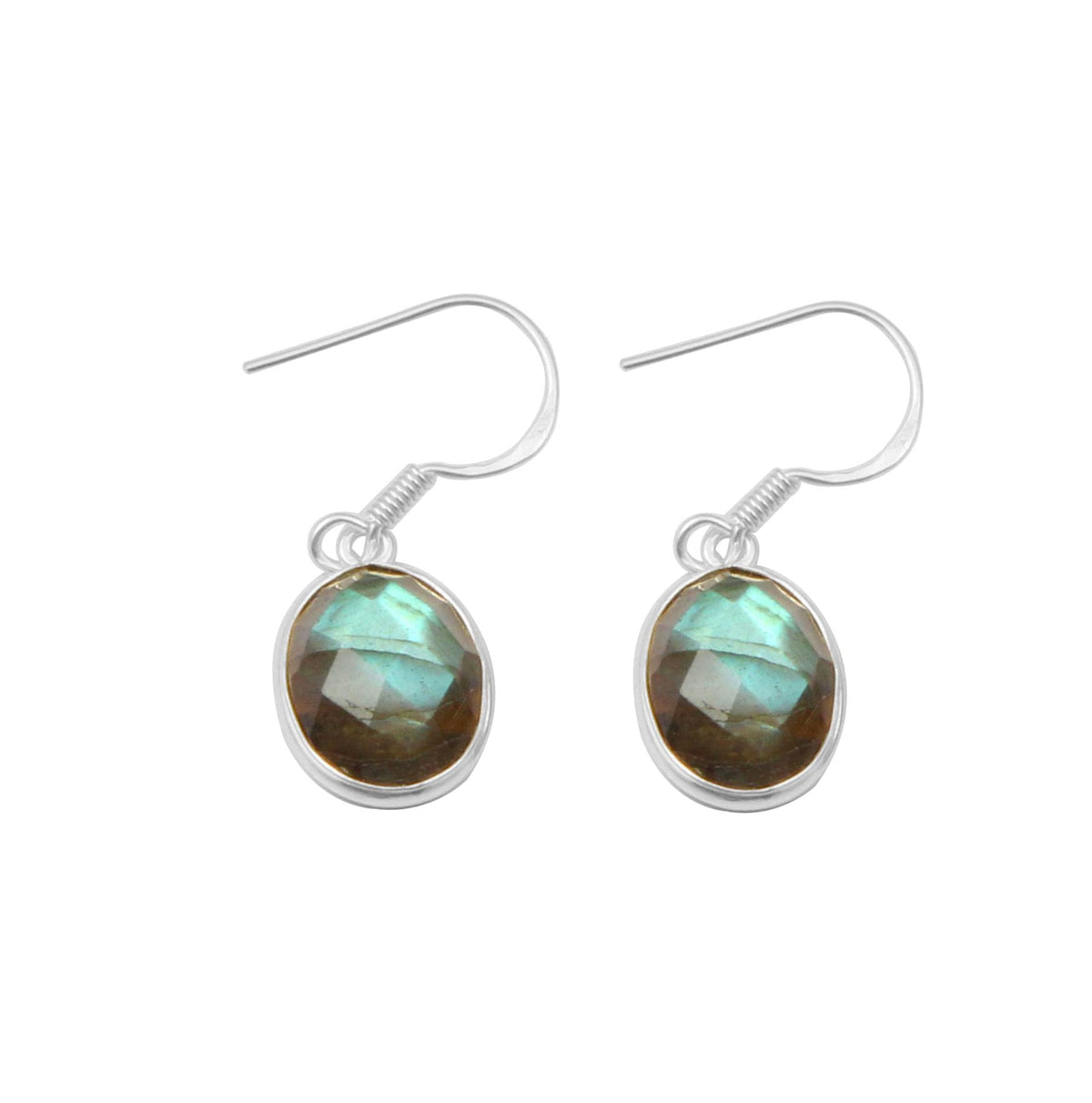 Checker Cut Labradorite Earrings 925 Silver Dangle & Drop Earring Labradorite Jewelry Earring For Women, Boho Jewelry Gift For Her