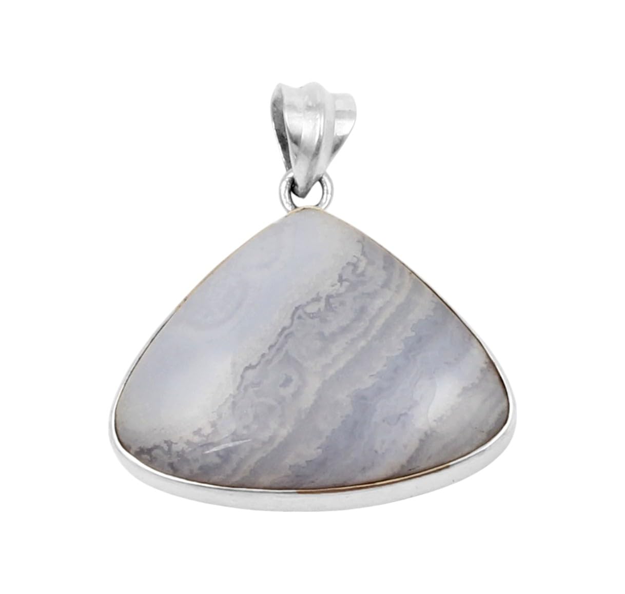 Blue Lace Agate Pendant Handmade 925 Sterling Silver Natural Loose Gemstone Pendant Silver Jewelry