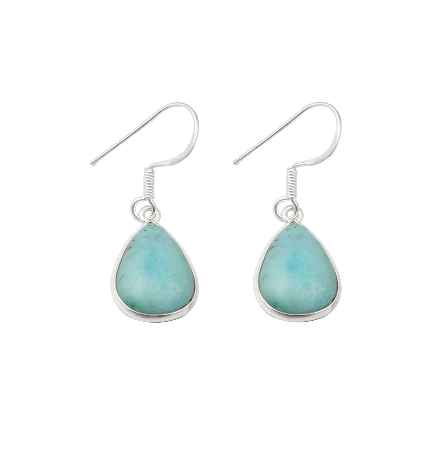 Dominican Larimar Earrings 925 Sterling Silver Earrings Dangle & Drop Earring for Women Handmade Everyday Usage