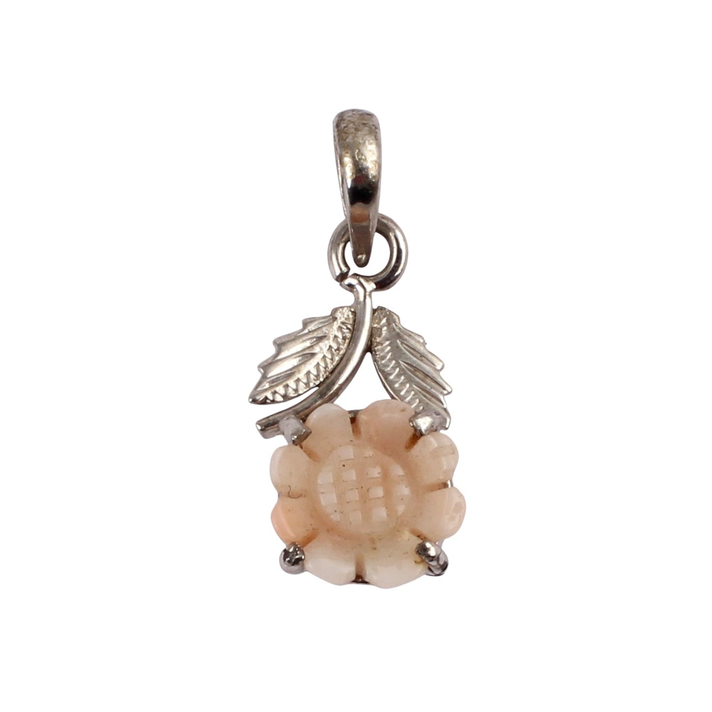 Natural Floral Opal Pendant Handmade Leaf Charm Prong Setting Pendant Designer Stone Jewelry