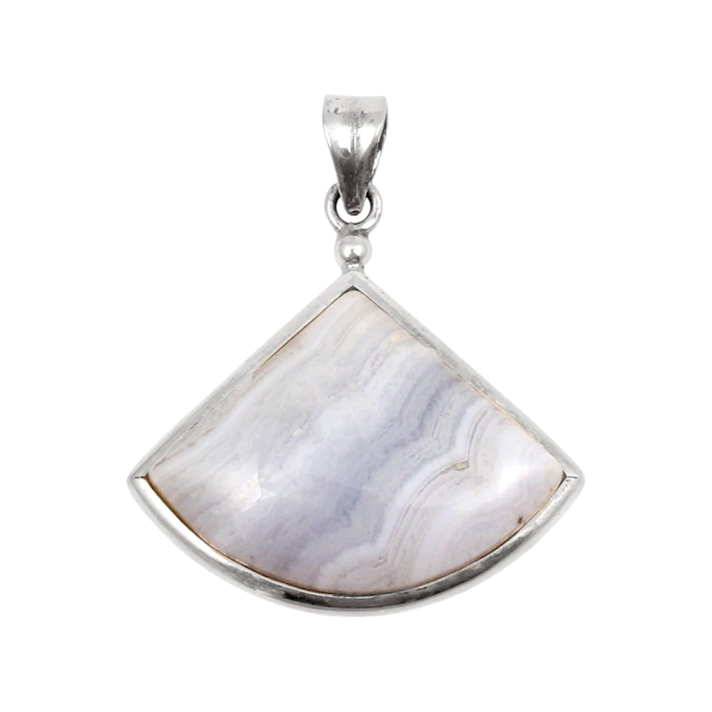 Blue Lace Agate Pendant Handmade 925 Sterling Silver Natural Gemstone Pendant Jewelry
