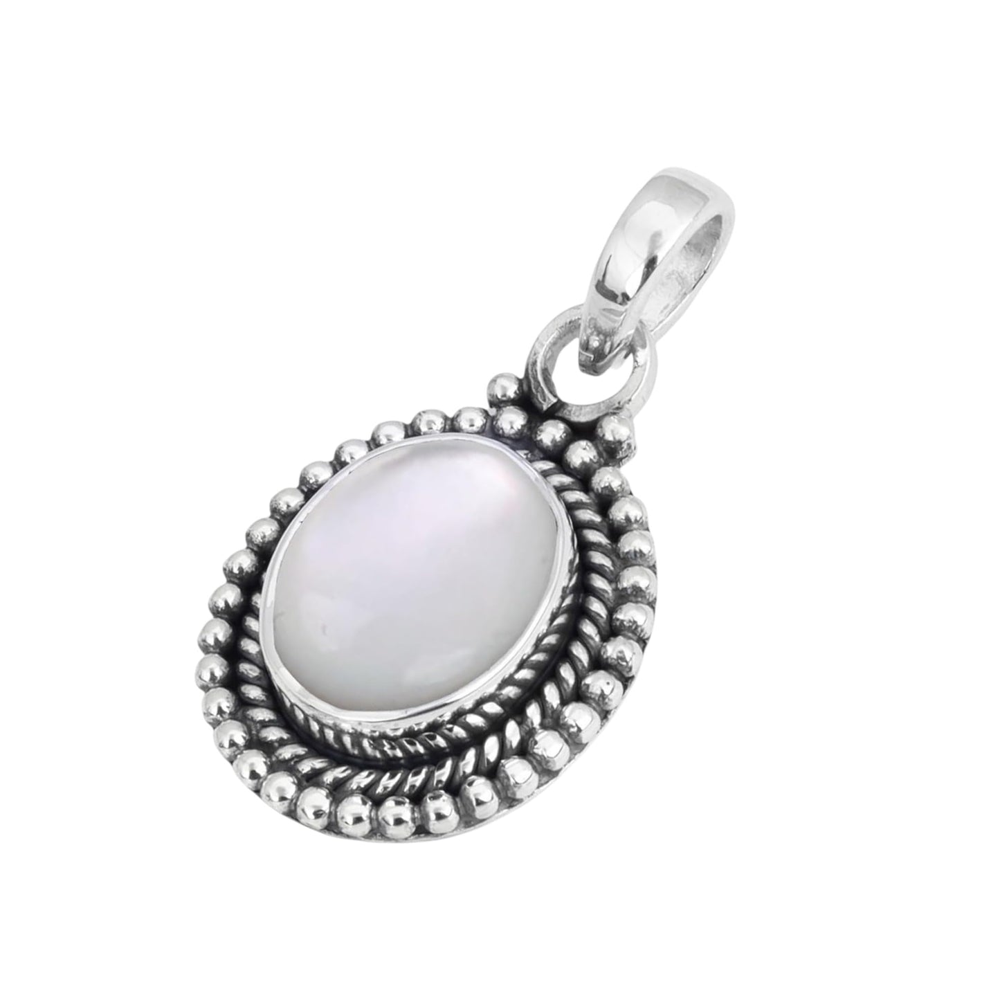 Pearl Pendant 925 Sterling Silver Handmade Oval Gemstone Pendant for Women Designer Healing Jewellery Christmas Gift for Her, Wife, Mum, Sister