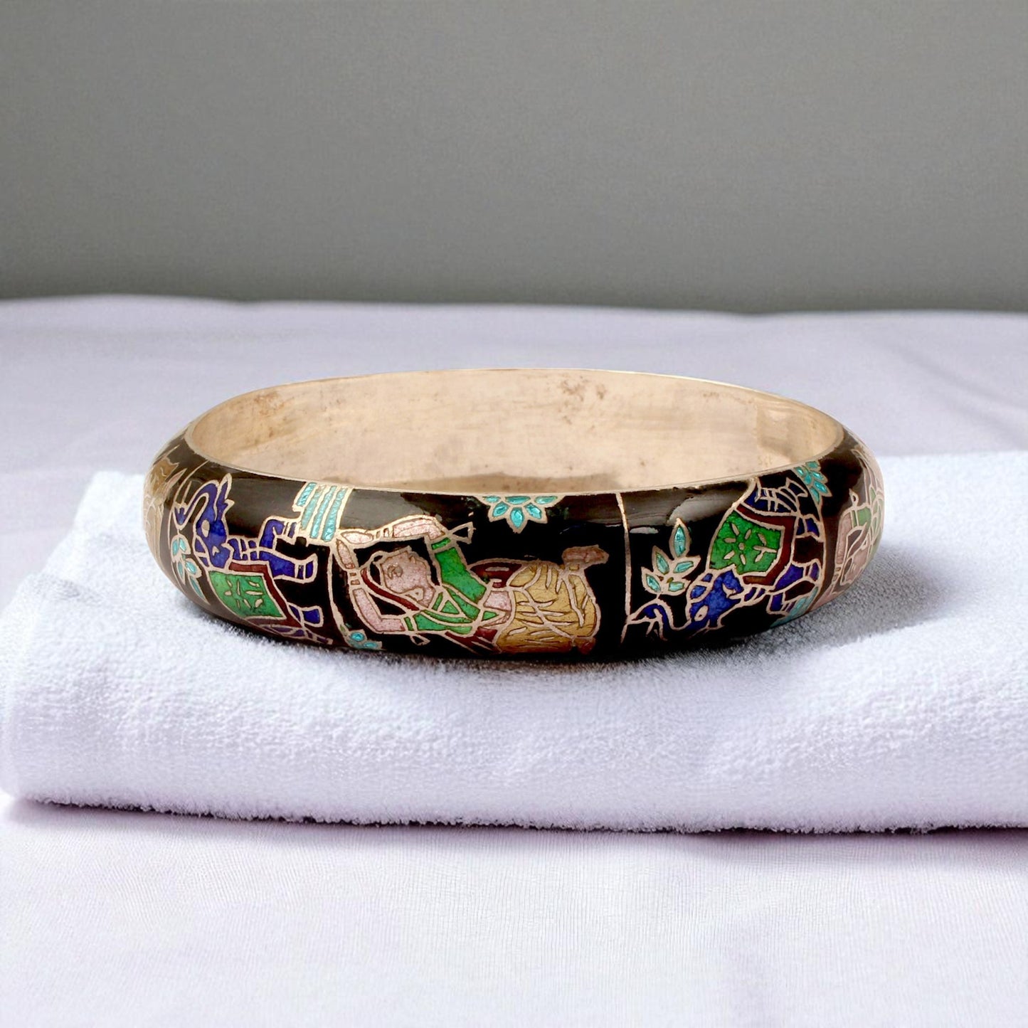 Meenakari Traditional 925 Sterling Silver Enamel Bangles