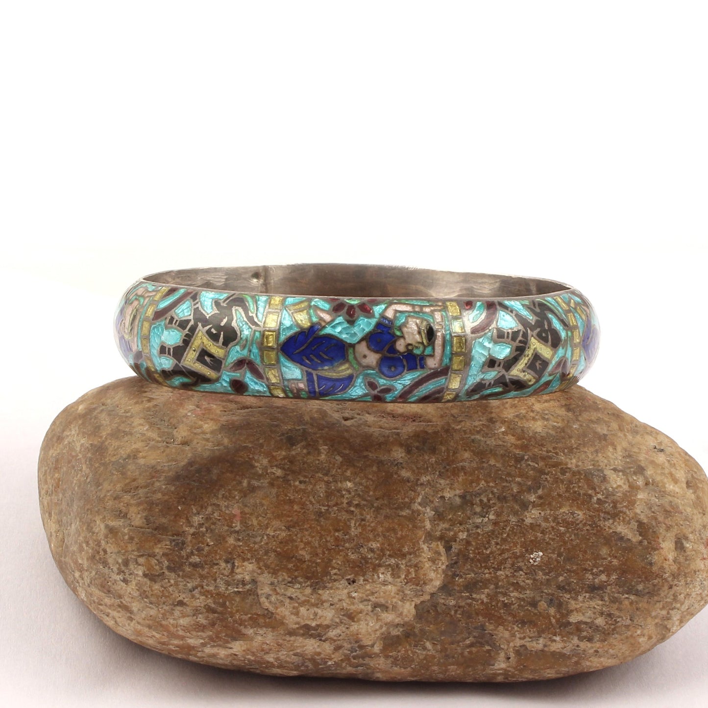 Ethnic Wear Traditional Enamel Bangle for Women 925 Sterling Silver Meenakari Jewelry