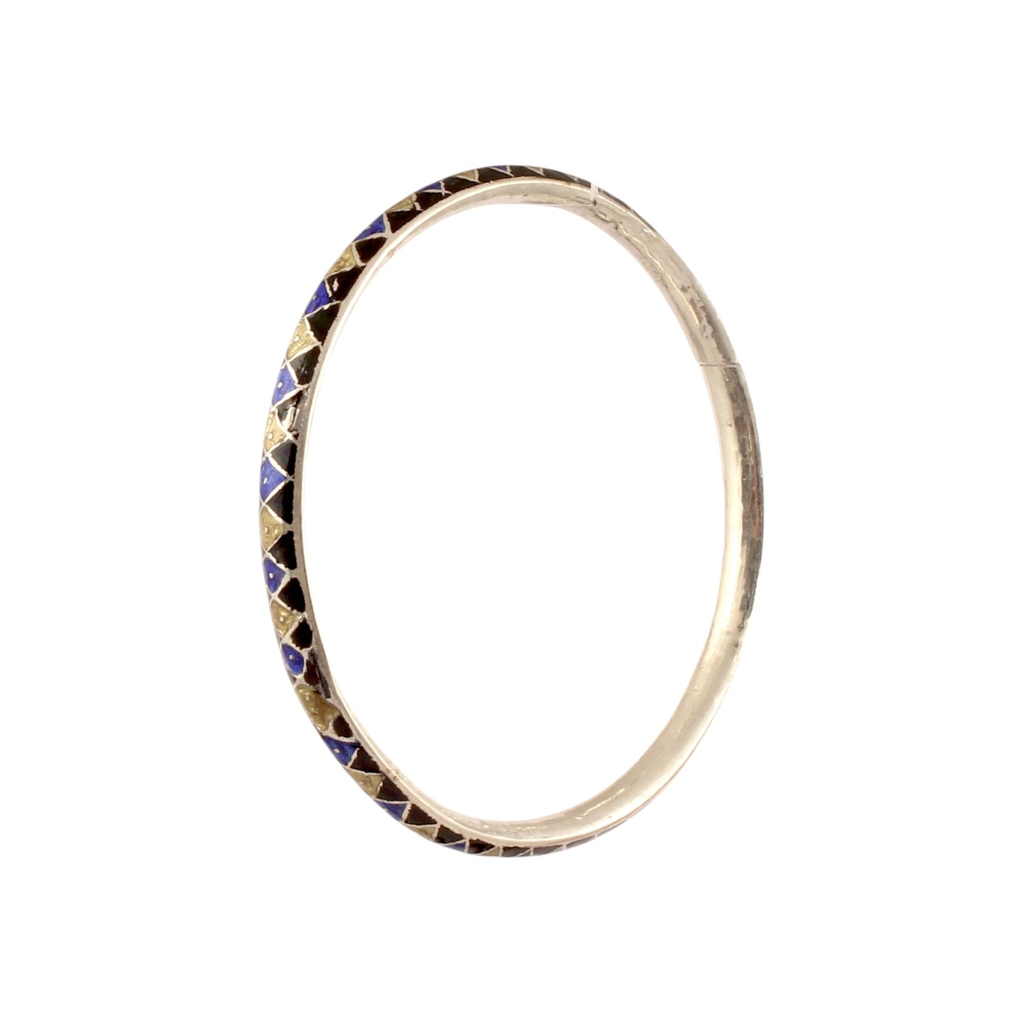 Cloisonne Meenakari (Multi color Enamel) Solid 925 Sterling Silver Minimalist Bangles