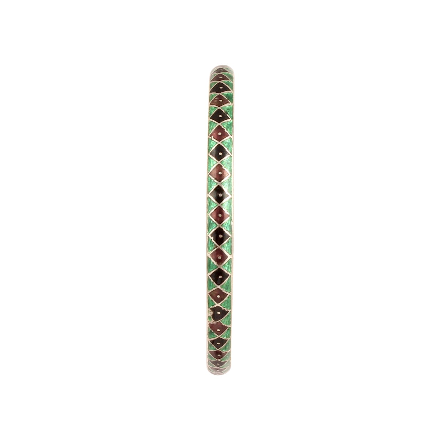 Meenakari Enamel Bangle Handmade 925 Sterling Silver Designer Jewelry