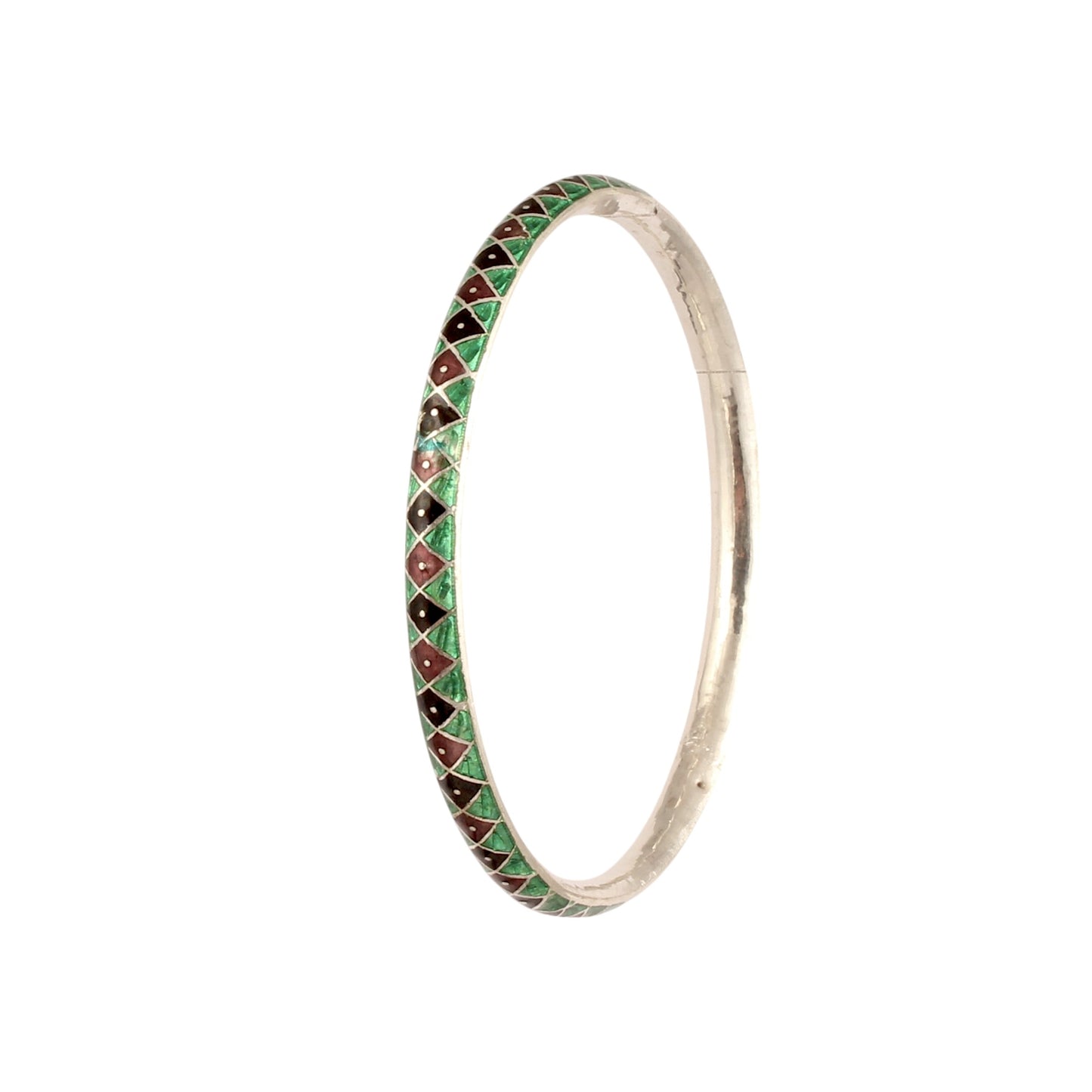 Meenakari Enamel Bangle Handmade 925 Sterling Silver Designer Jewelry