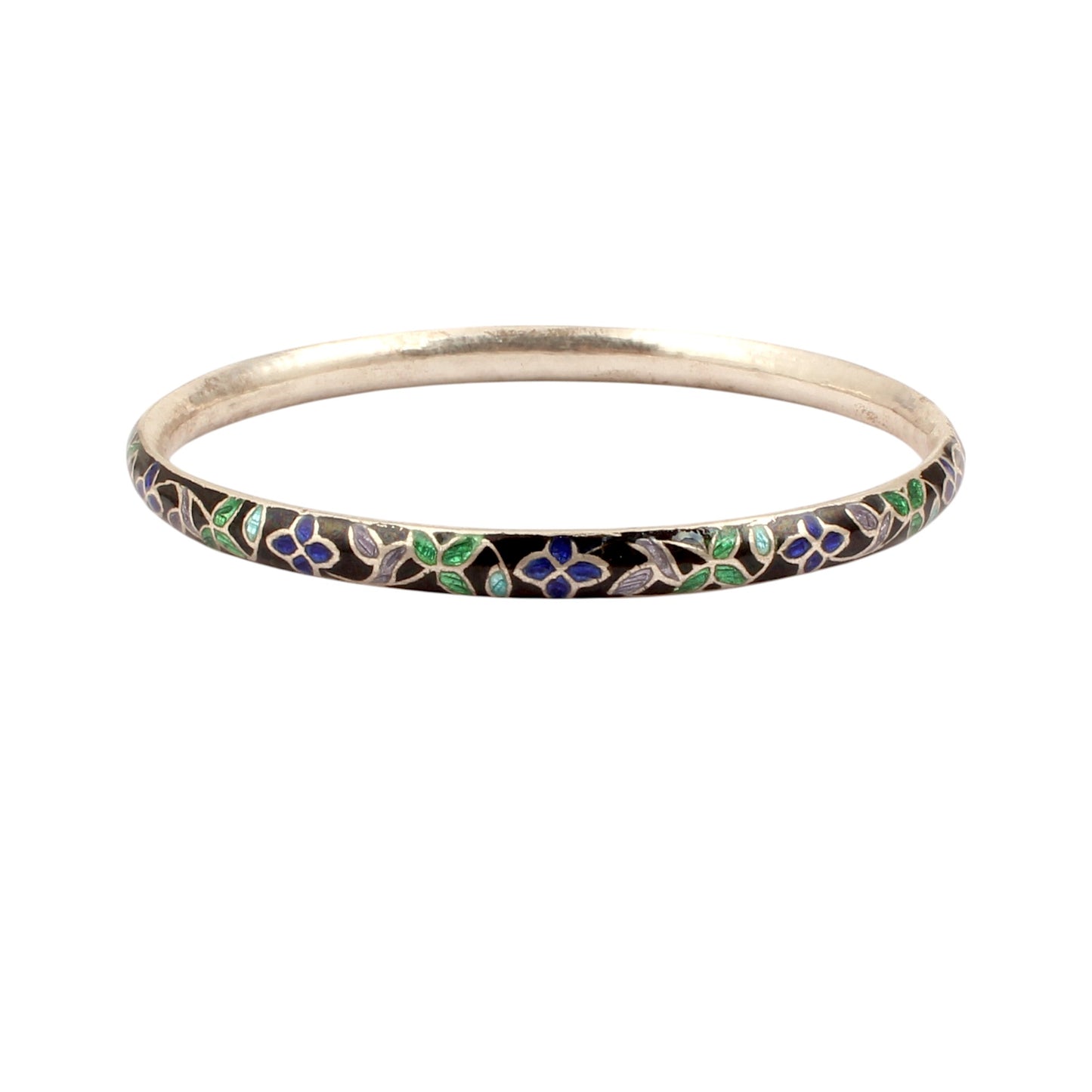 Meenakari Enamel Work Bangle Handmade 925 Sterling Silver Designer Jewelry