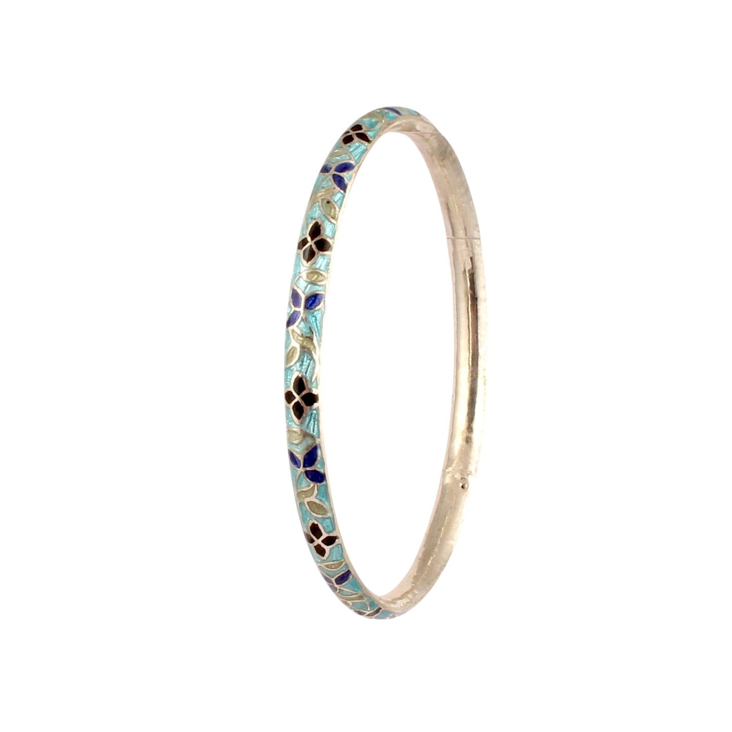 Meenakari Enamel Work Bangle Handmade 925 Sterling Silver Designer Bangle