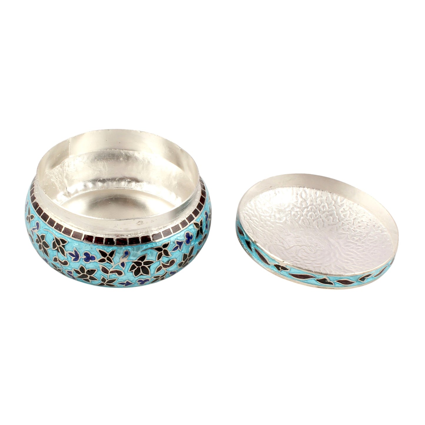 Peacock Enamel Work Box 925 Sterling Silver Enamelled Jewelry Store Box