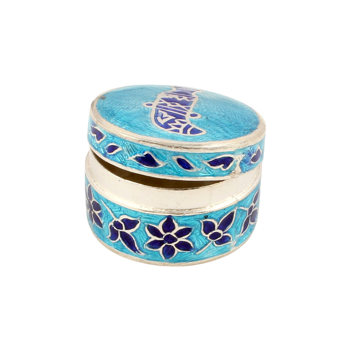 Sword Enamel Silver Box 925 Sterling Silver Vintage Handmade Jewelry Box