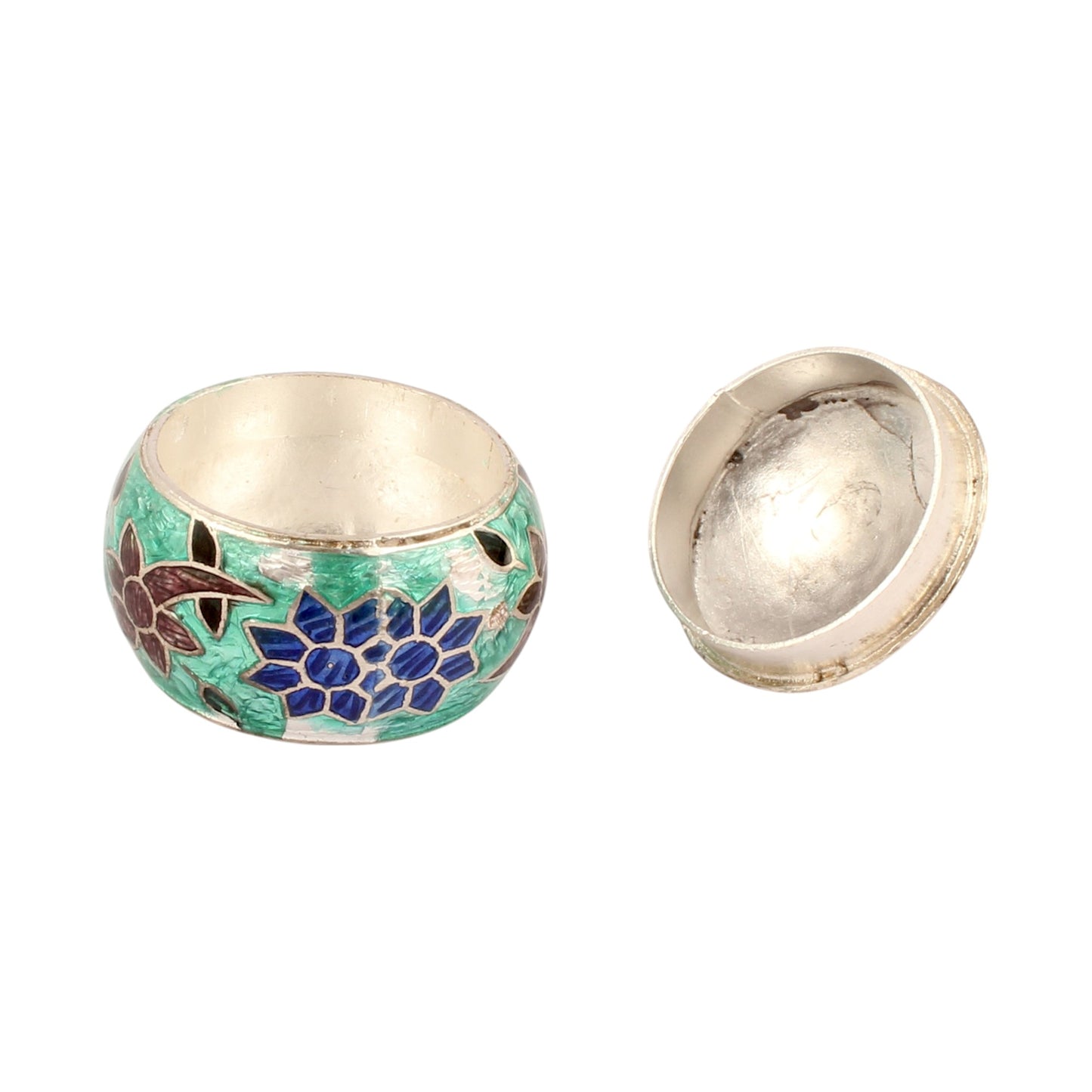 925 Sterling Silver Trinket Box Solid Kumkum Casket Box Sindoor Box