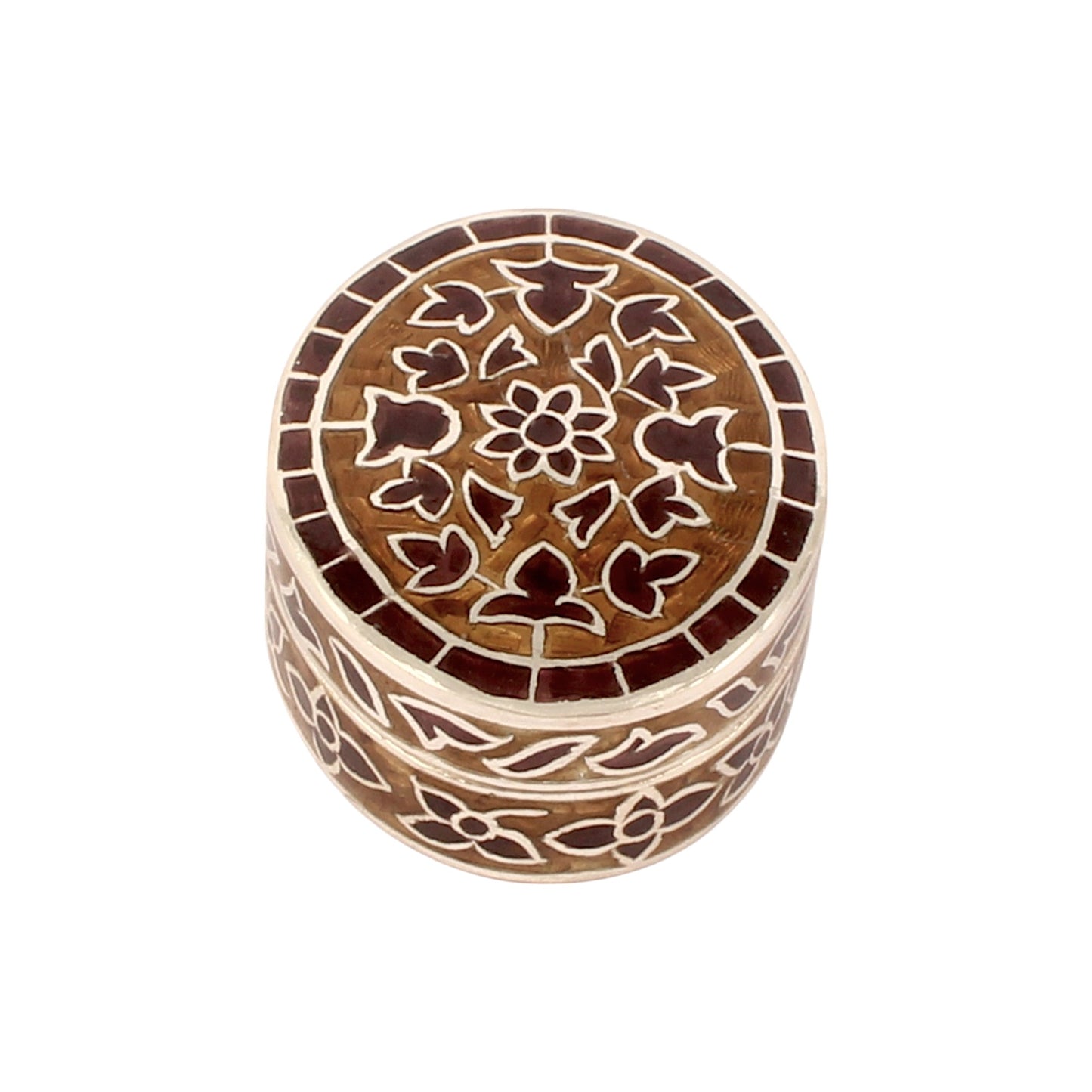 925 Sterling Silver Handmade Vintage Enamel Jewellery Box