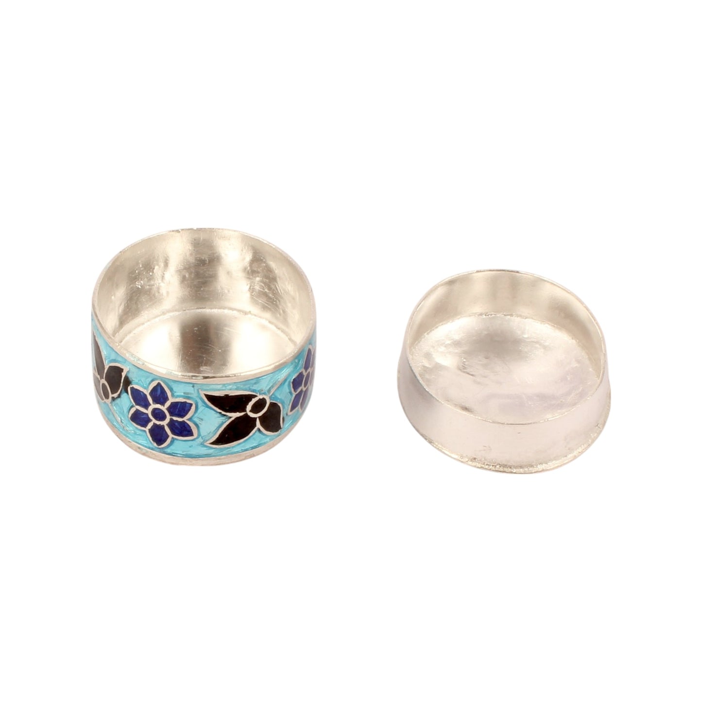 Elephant Enamel Work Box Made with 925 Sterling Silver Handmade Traditional Meenakari Store Box