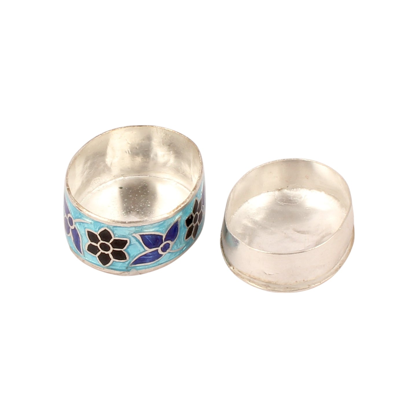 Elephant Enamel Work Box Made with 925 Sterling Silver Traditional Meenakari Store Box