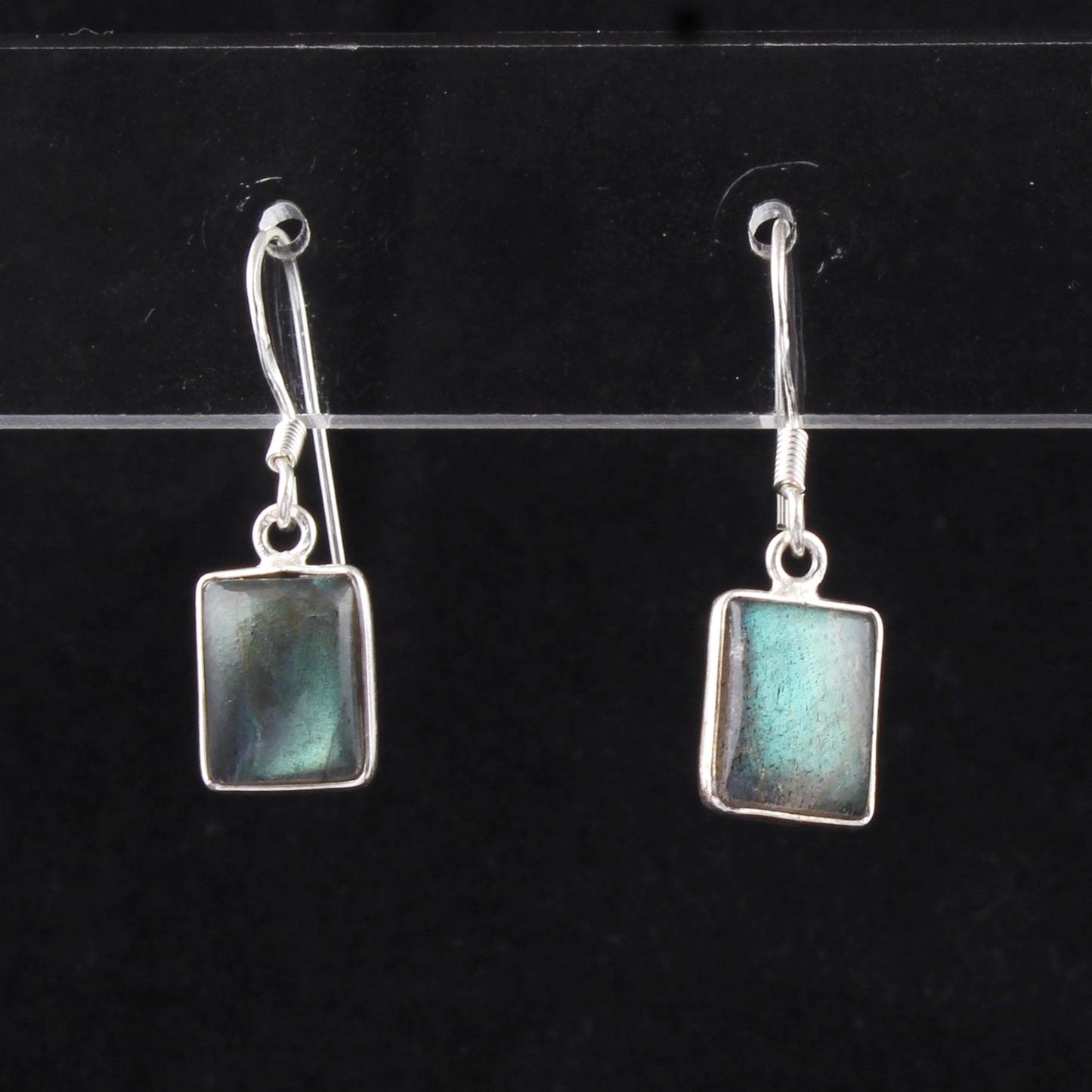 Dangle Labradorite Earrings Handmade Bezel 925 Sterling Silver Natural Gemstone Earrings Jewelry
