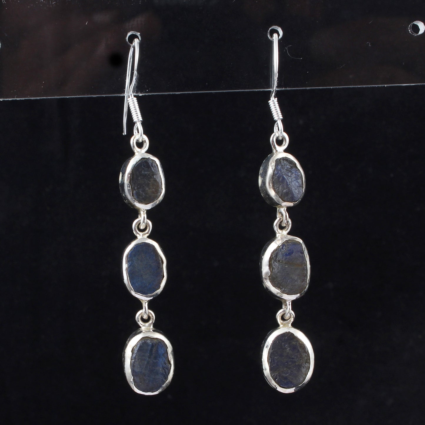 Trio Labradorite Earrings 925 Sterling Silver Natural Gemstone Earrings Handmade Dangle Drop Jewelry