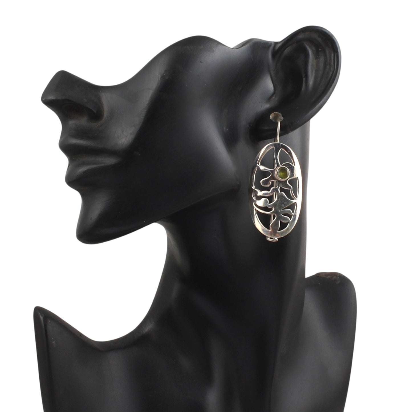 Peridot Earrings 925 Sterling Silver Handmade Natural Cut Gemstone Dangle Earrings