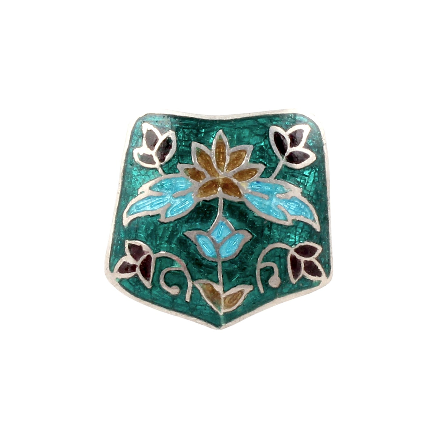 Nature Love Enamel Ring Handmade Adjustable 925 Solid Sterling Silver Designer Adjustable Ring