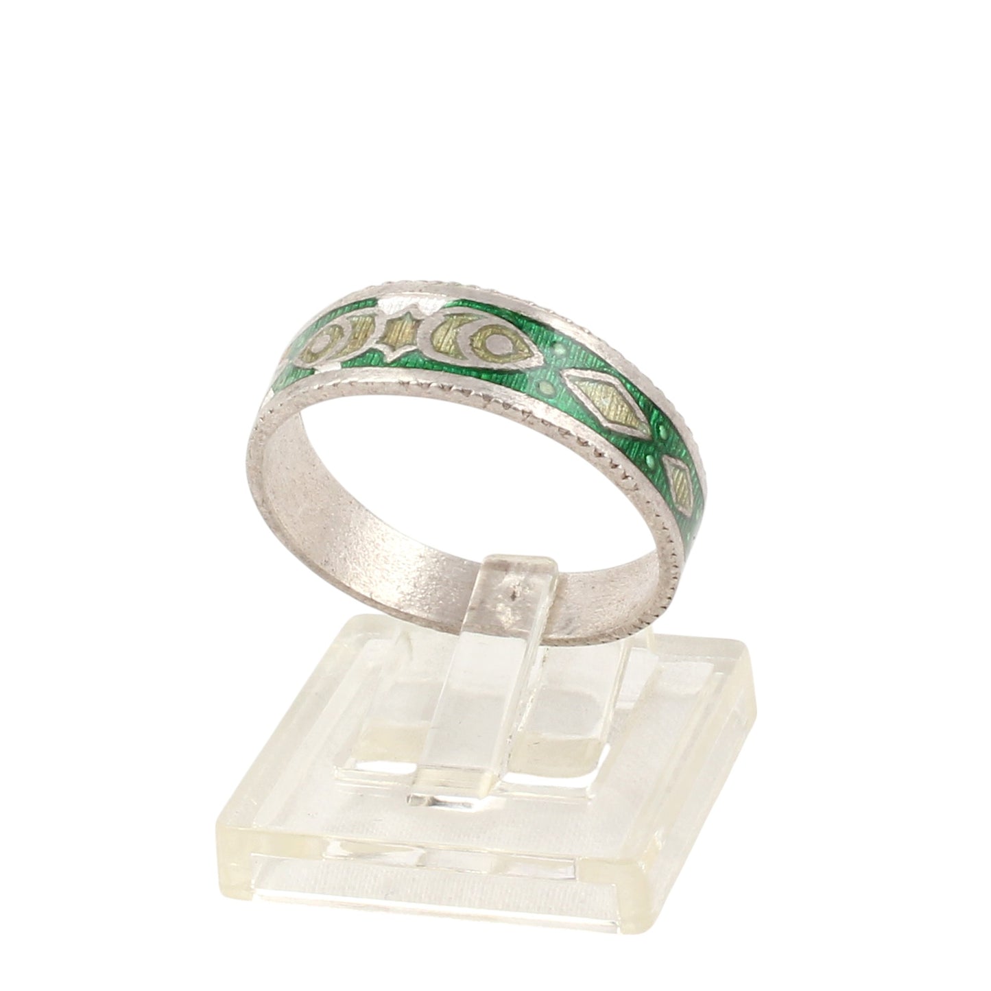 Fish Enamel Band Ring Handmade 925 Solid Sterling Silver Designer Ring Size 12 USA