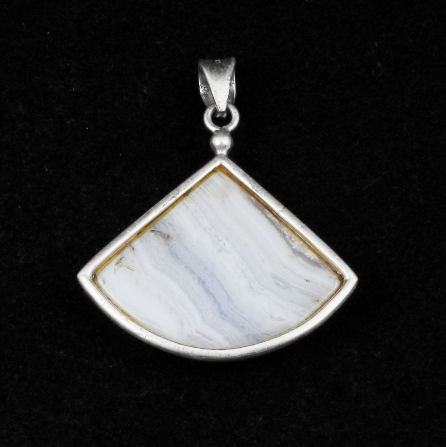 Blue Lace Agate Pendant Handcrafted 925 Sterling Silver Natural Gemstone Pendant Jewelry