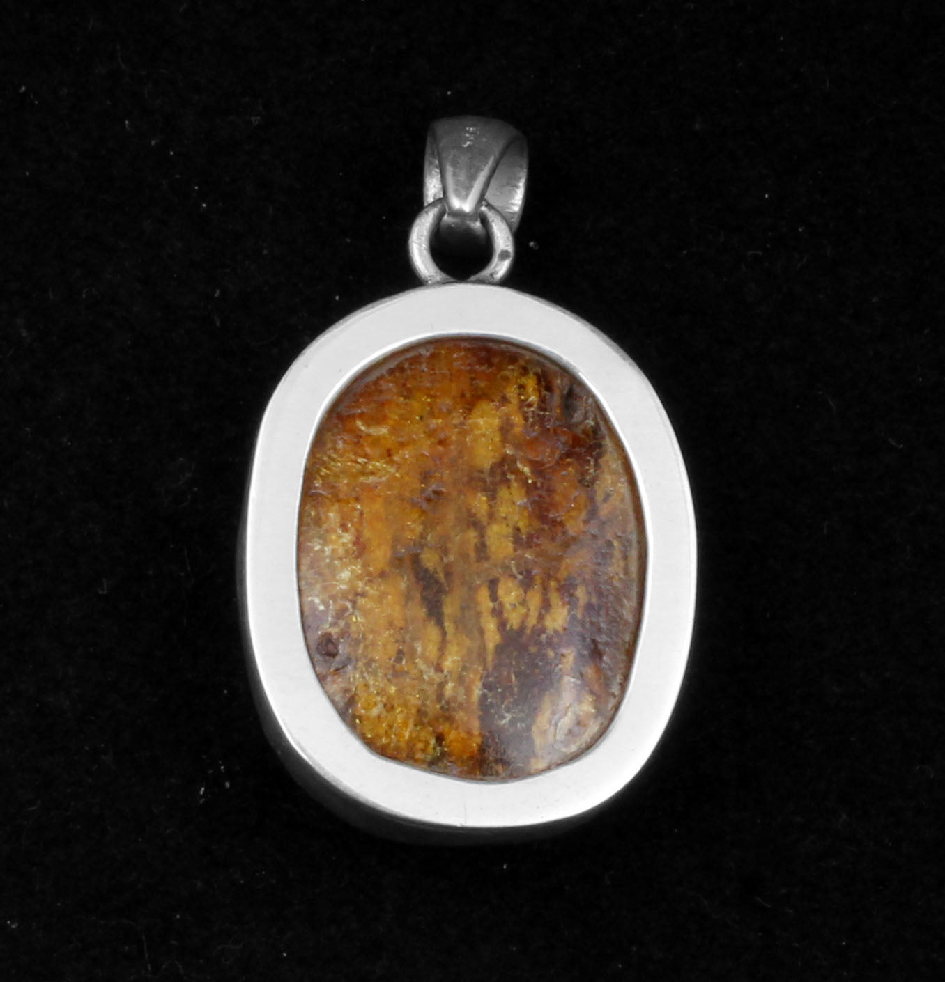 Natural Baltic Amber Pendant 925 Sterling Silver Bohemian Jewelry Oval Shape Gemstone Handmade Pendant
