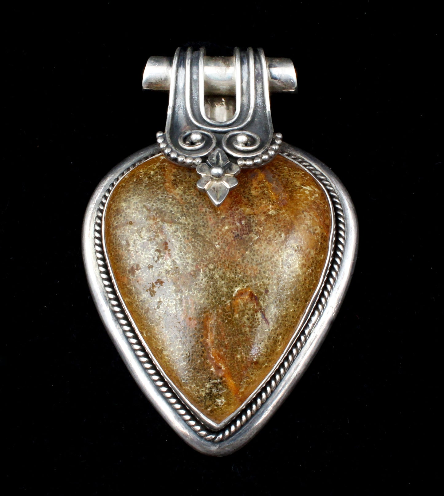 Natural Baltic Amber Pendant in 925 Sterling Silver Vintage Bohemian Jewelry Gemstone Pendant Handmade Pendant Unique Gift Idea