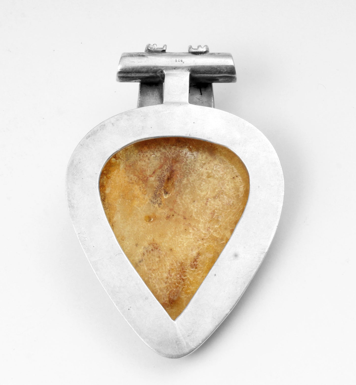 Natural Baltic Amber Pendant in 925 Sterling Silver Vintage Bohemian Jewelry Gemstone Pendant Handmade Pendant Unique Gift Idea