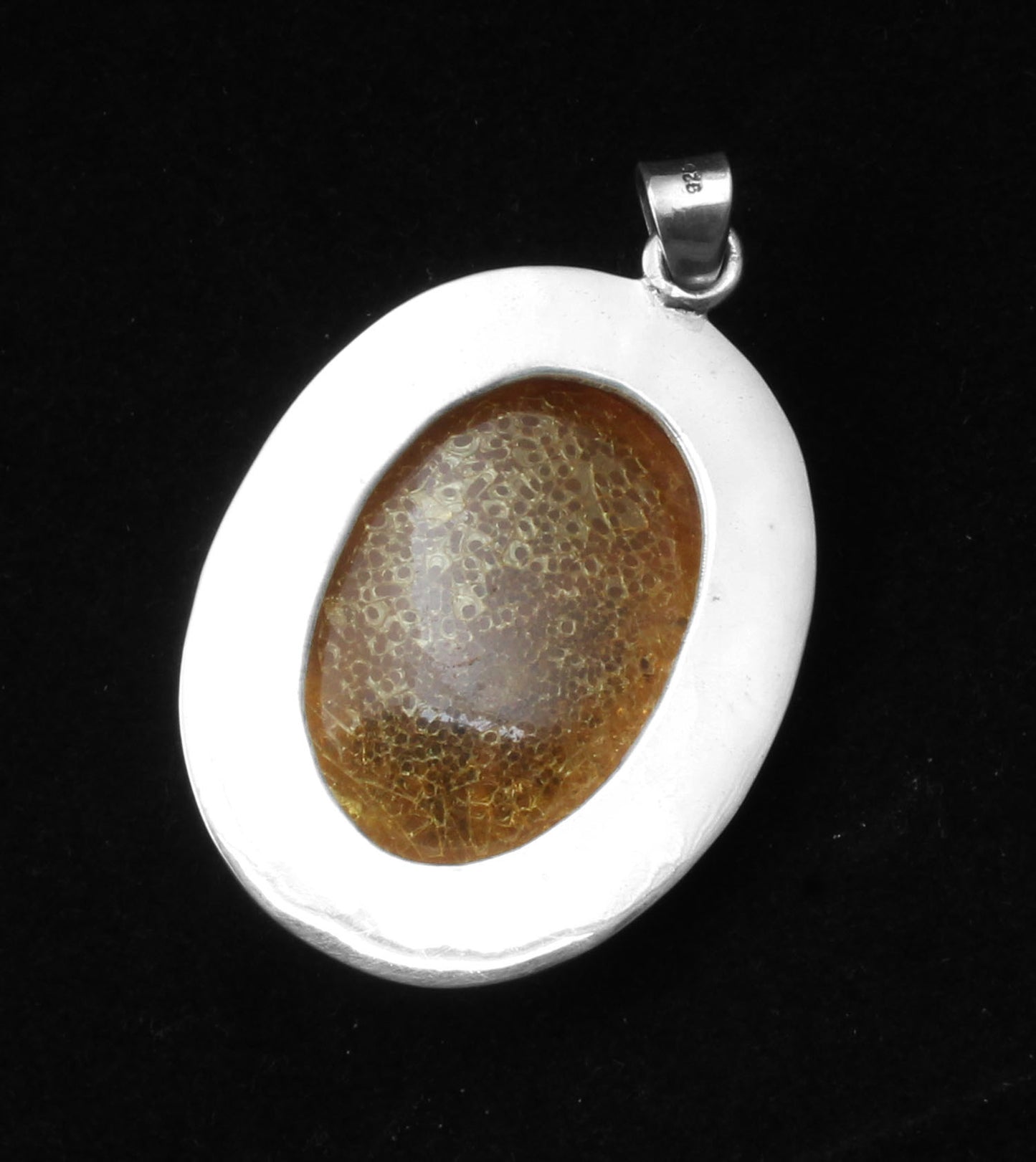Boho Gemstone Pendant Natural Baltic Amber Pendant Handmade 925 Sterling Silver Unique Artisan Jewelry