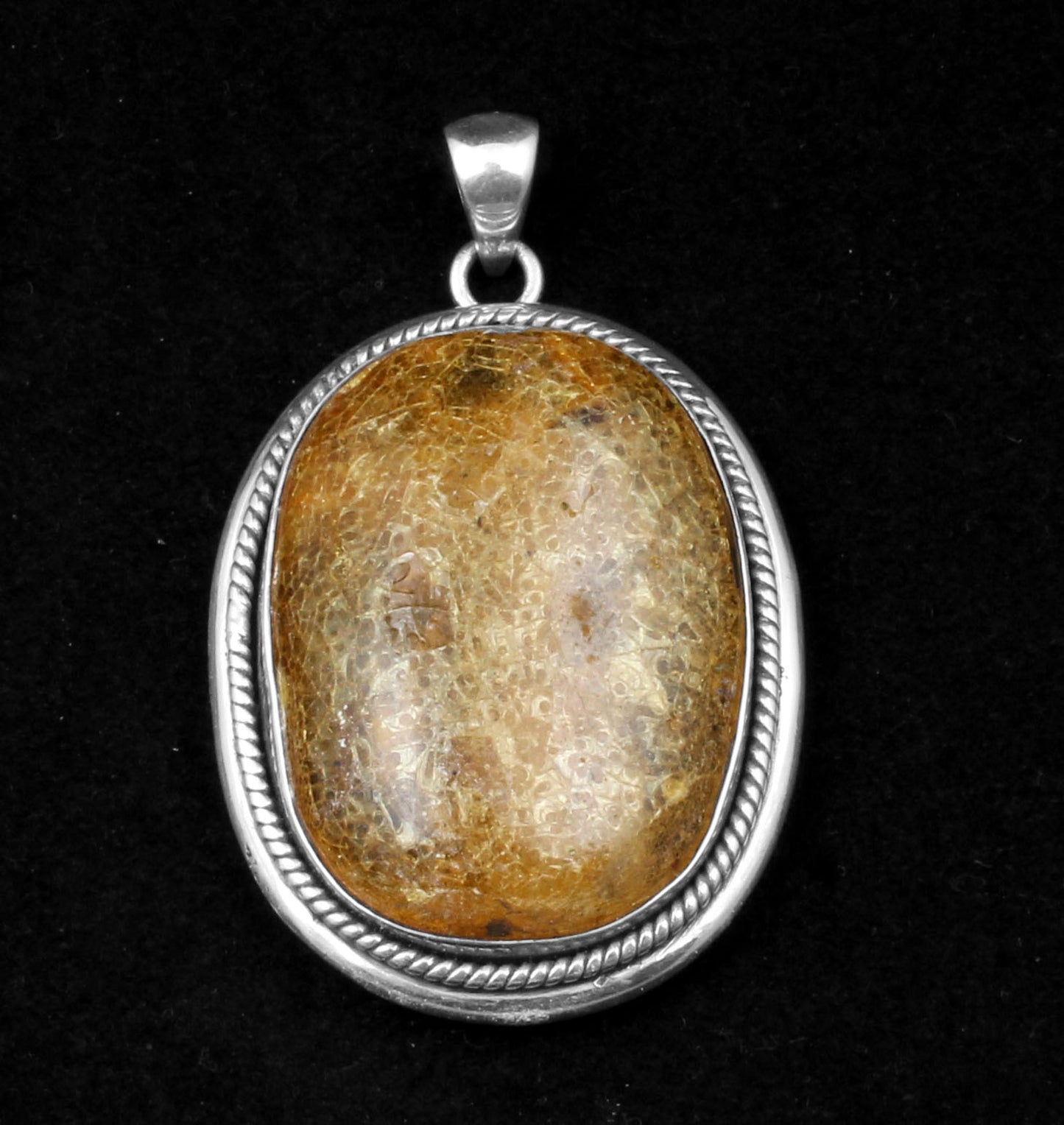 Baltic Amber Pendant Twisted Wire Design 925 Sterling Silver Bohemian Jewelry Simple Gemstone Handmade Pendant