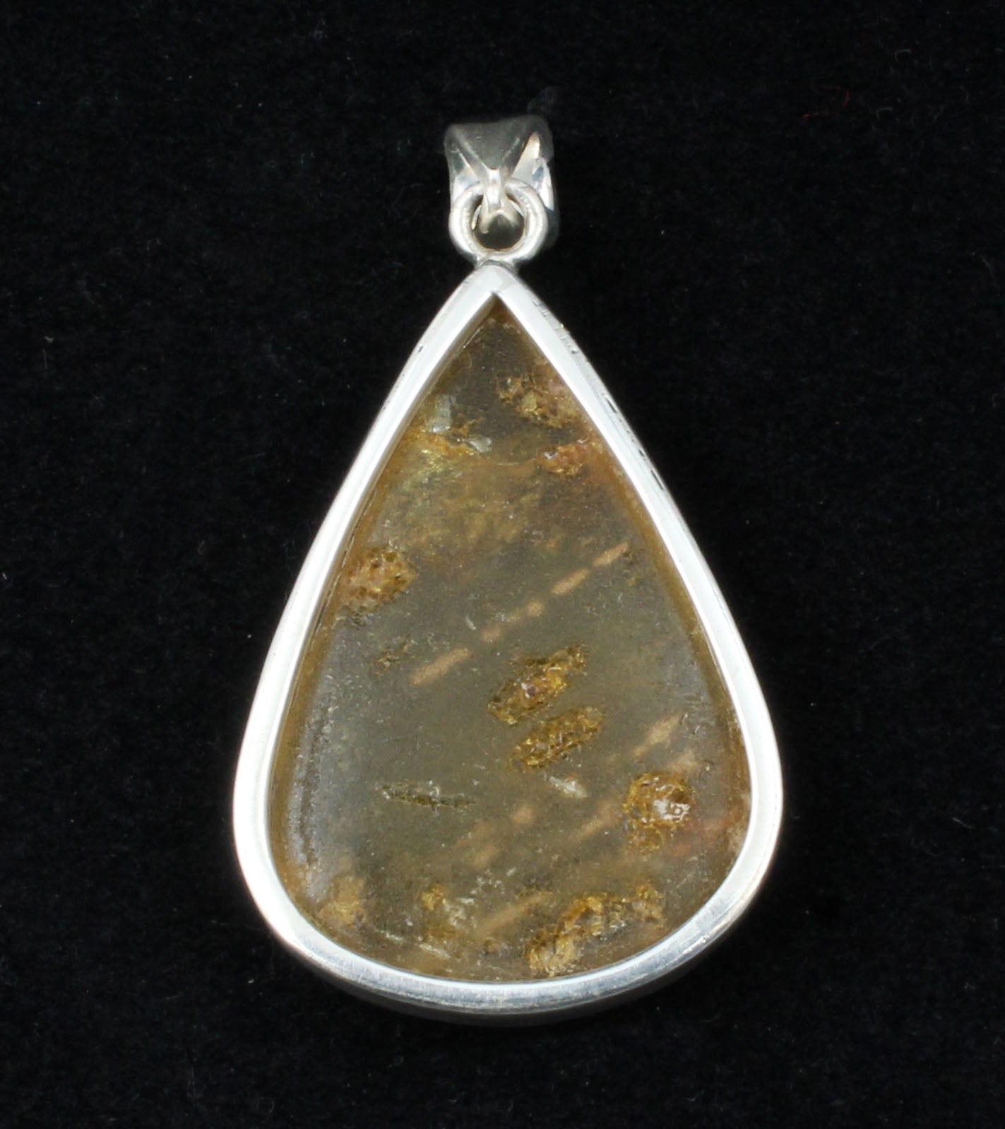 Baltic Amber Pendant 925 Sterling Silver Bohemian Jewelry Simple Pear Natural Gemstone Handmade Pendant