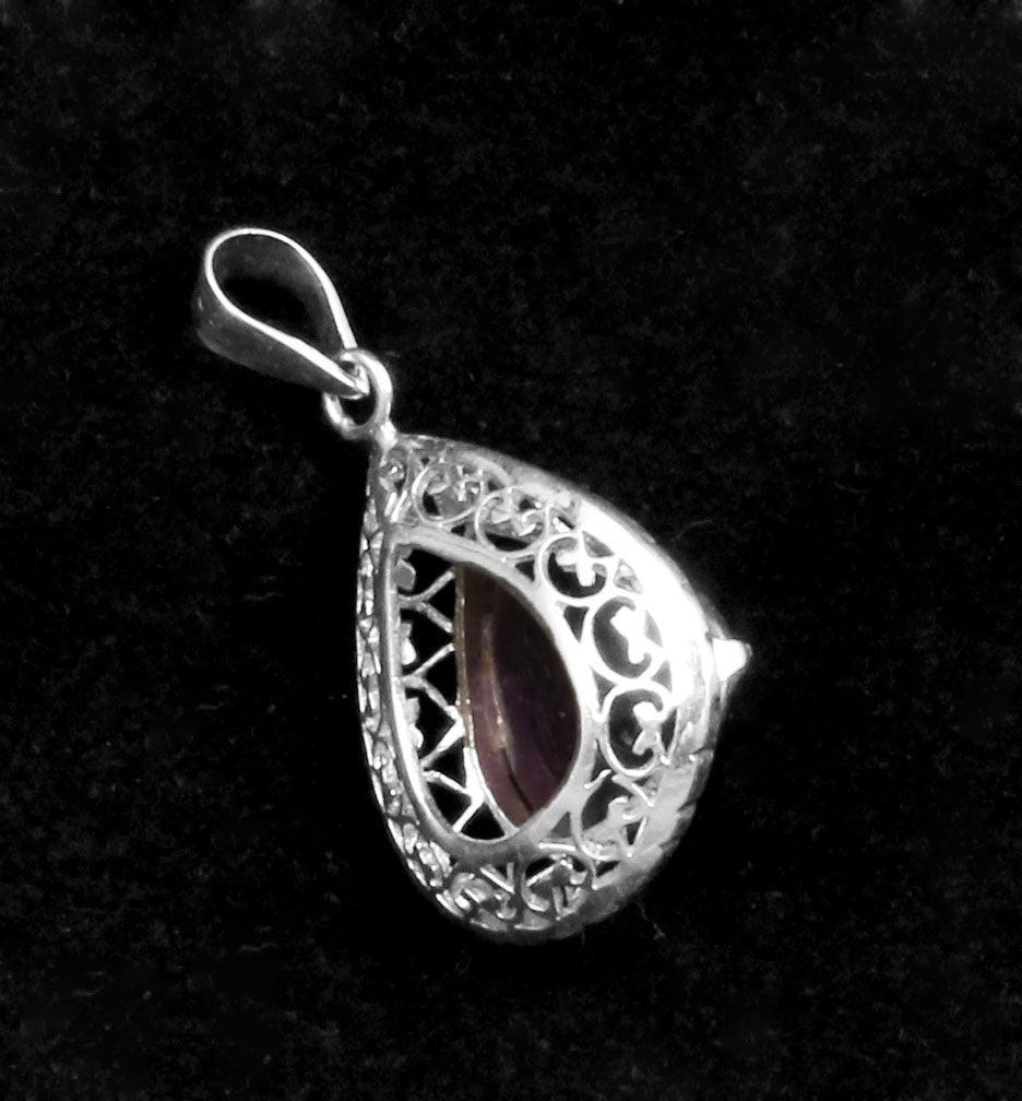 Unique Artisan Amethyst Pendant Handmade Designer 925 Sterling Silver Prong Setting Pendant Jewelry