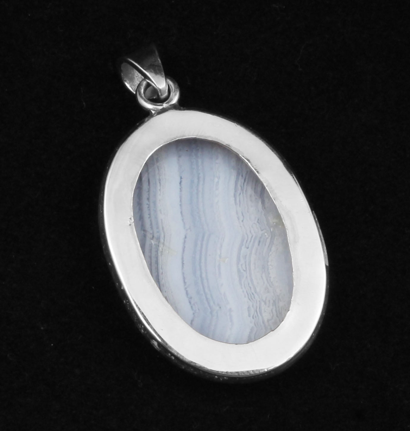 Blue Lace Agate Pendant Handmade 925 Sterling Silver Natural Gemstone Jewelry Gift For Her Women Silver Pendant