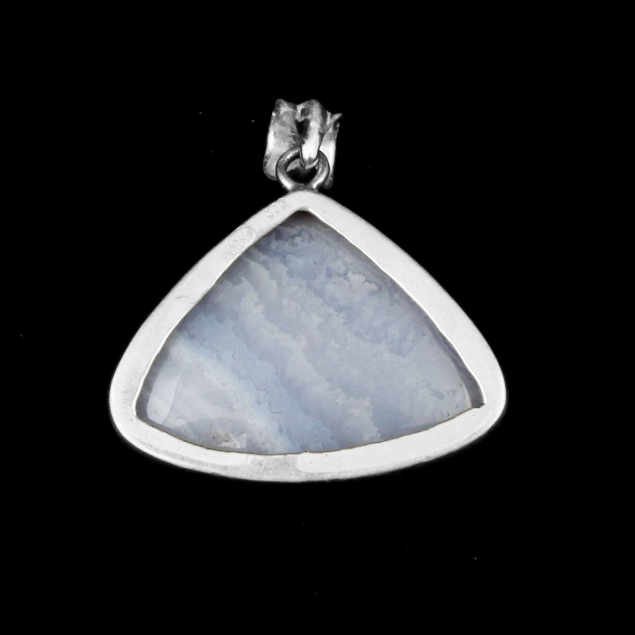Blue Lace Agate Pendant Handmade 925 Sterling Silver Natural Gemstone Pendant Silver Jewelry
