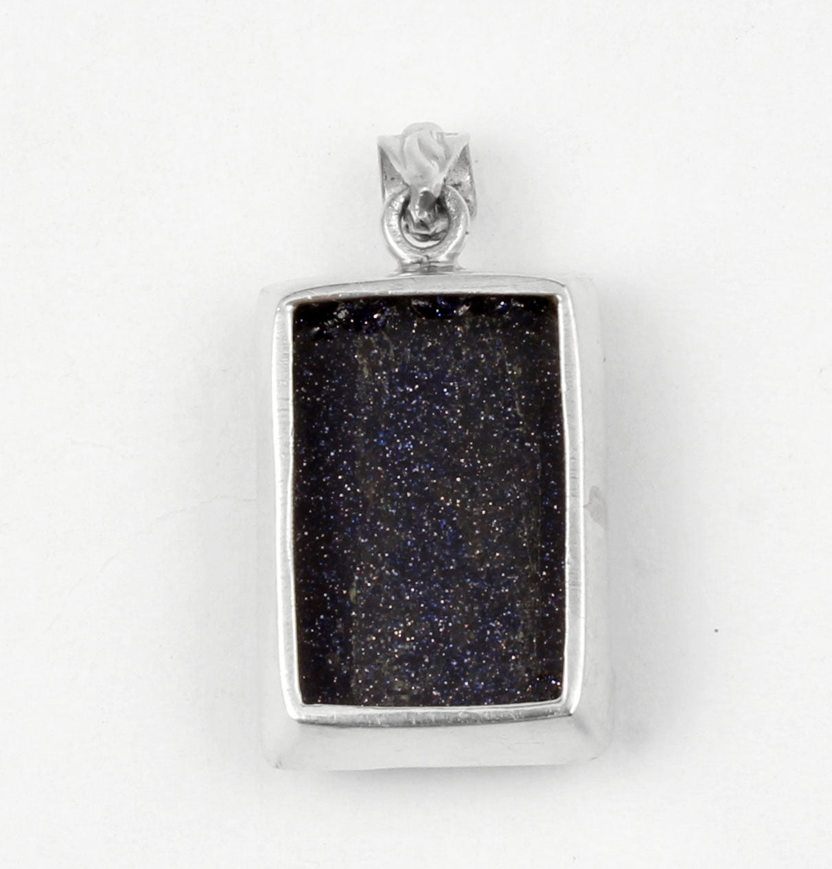 Blue Sandstone Pendant Handmade 925 Sterling Silver Sparkling Gemstone Pendant for Women