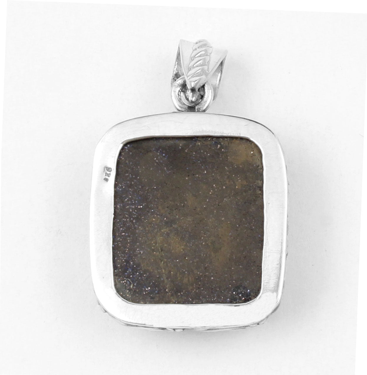 Boho Sandstone Pendant Handmade 925 Sterling Silver Sandstone Pendant Sparkling Gemstone Pendant Jewelry