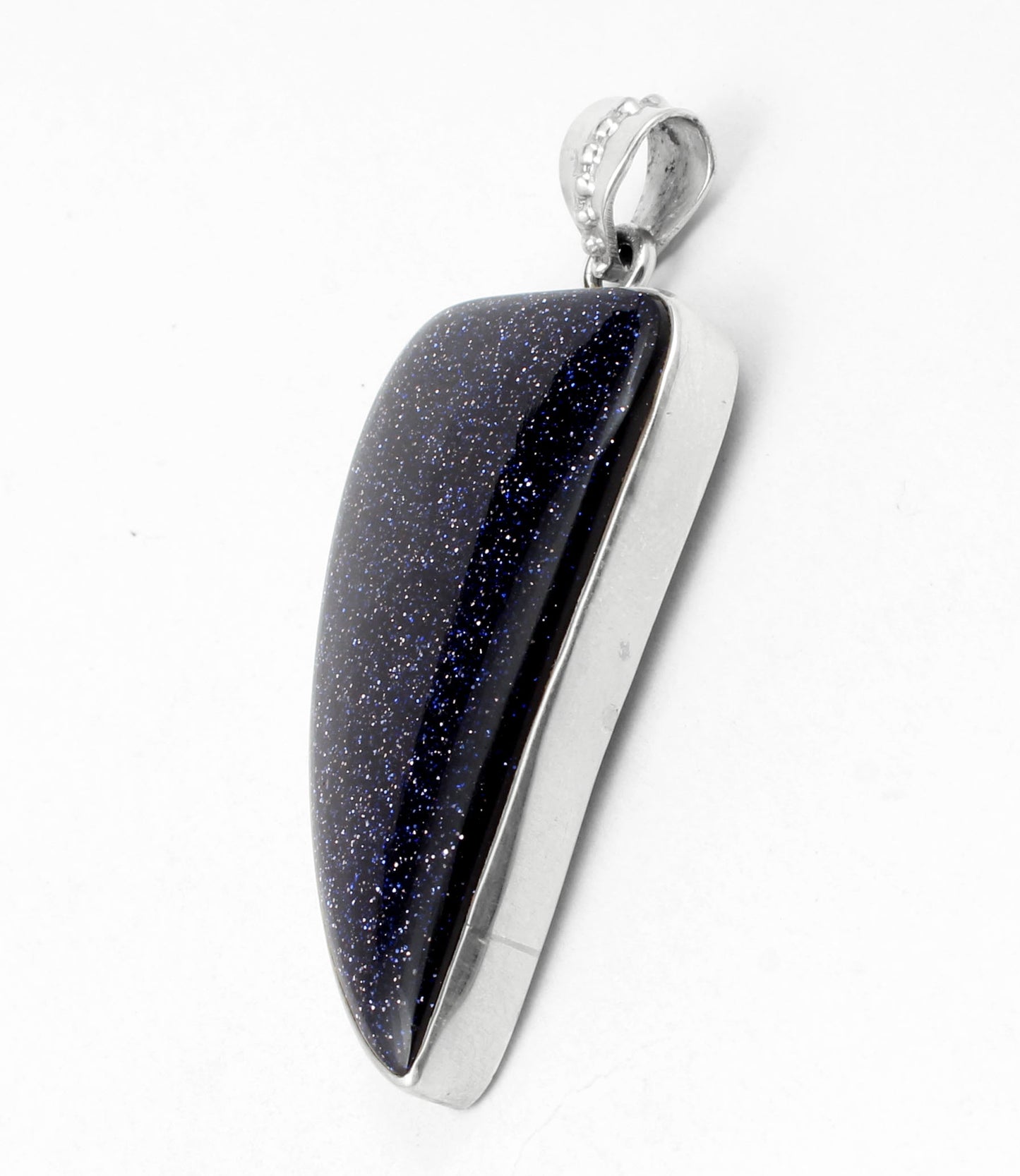 Sparkling Blue Sandstone Pendant Handmade 925 Sterling Silver Gemstone Pendant Gift For Her