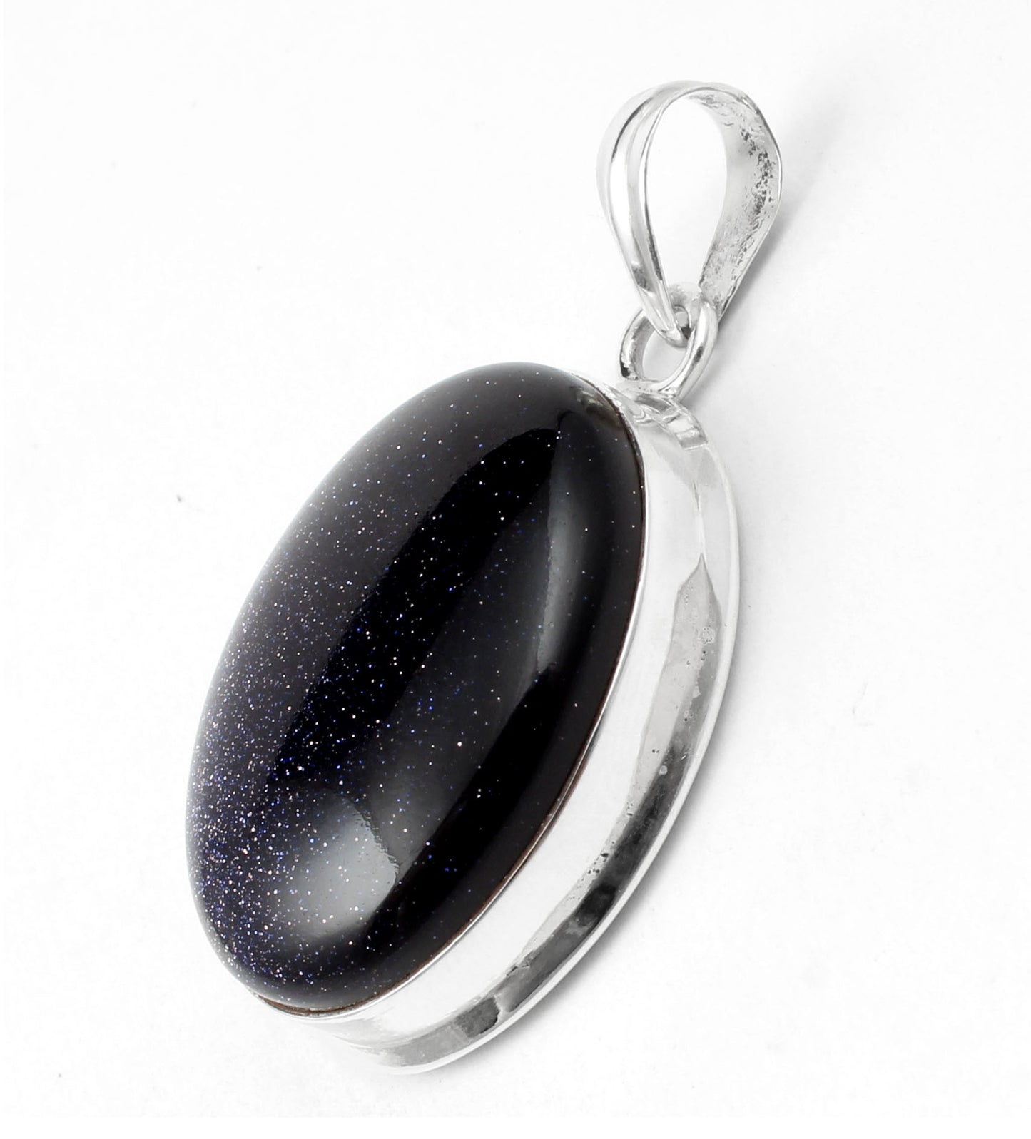 Sandstone Pendant Handmade 925 Sterling Silver Oval Sparkling Gemstone Pendant for Gift