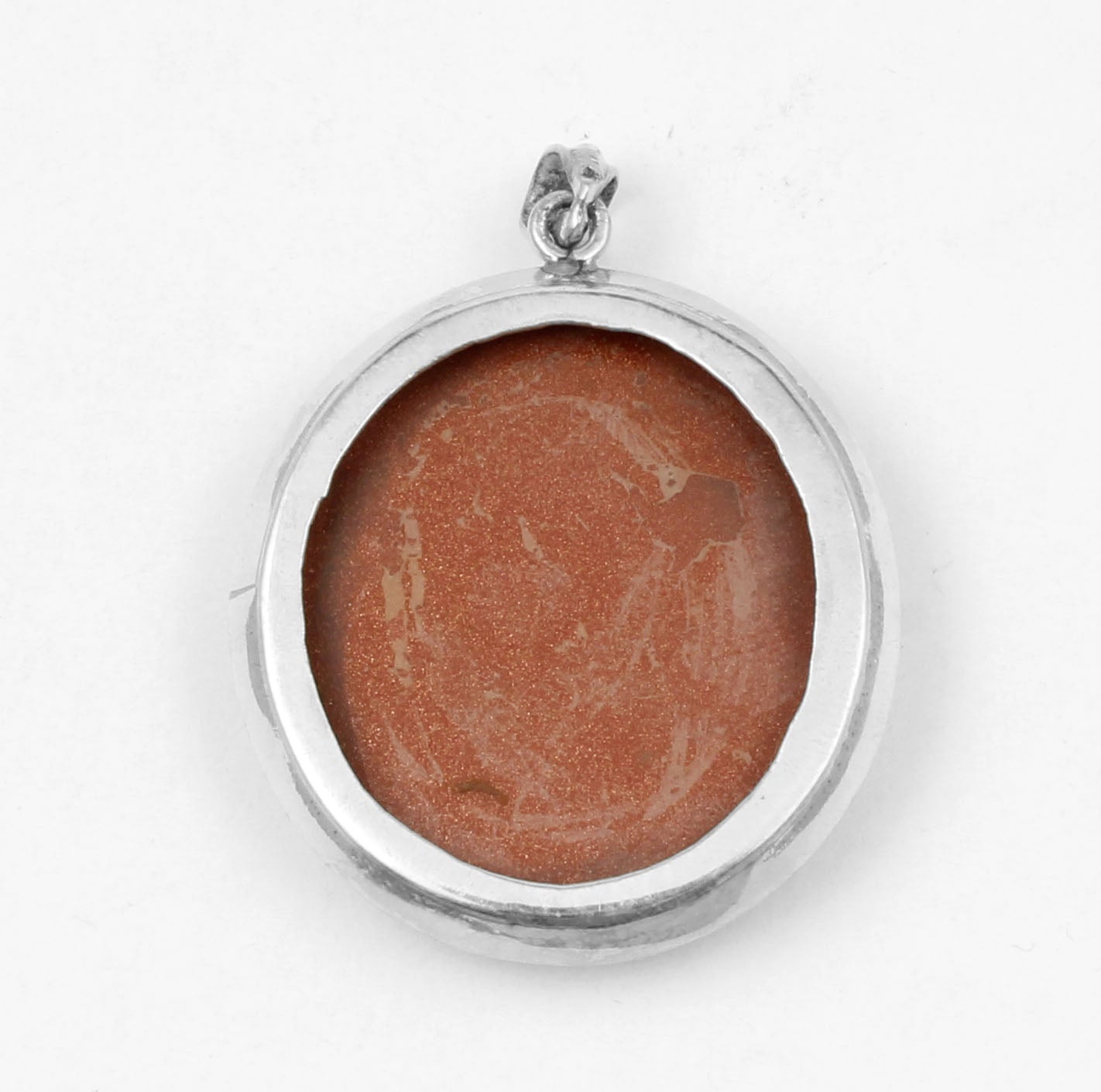 Sunstone Pendant 925 Sterling Silver Pendant Sparkly Brown Stone Pendant Goldstone Jewelry for Women