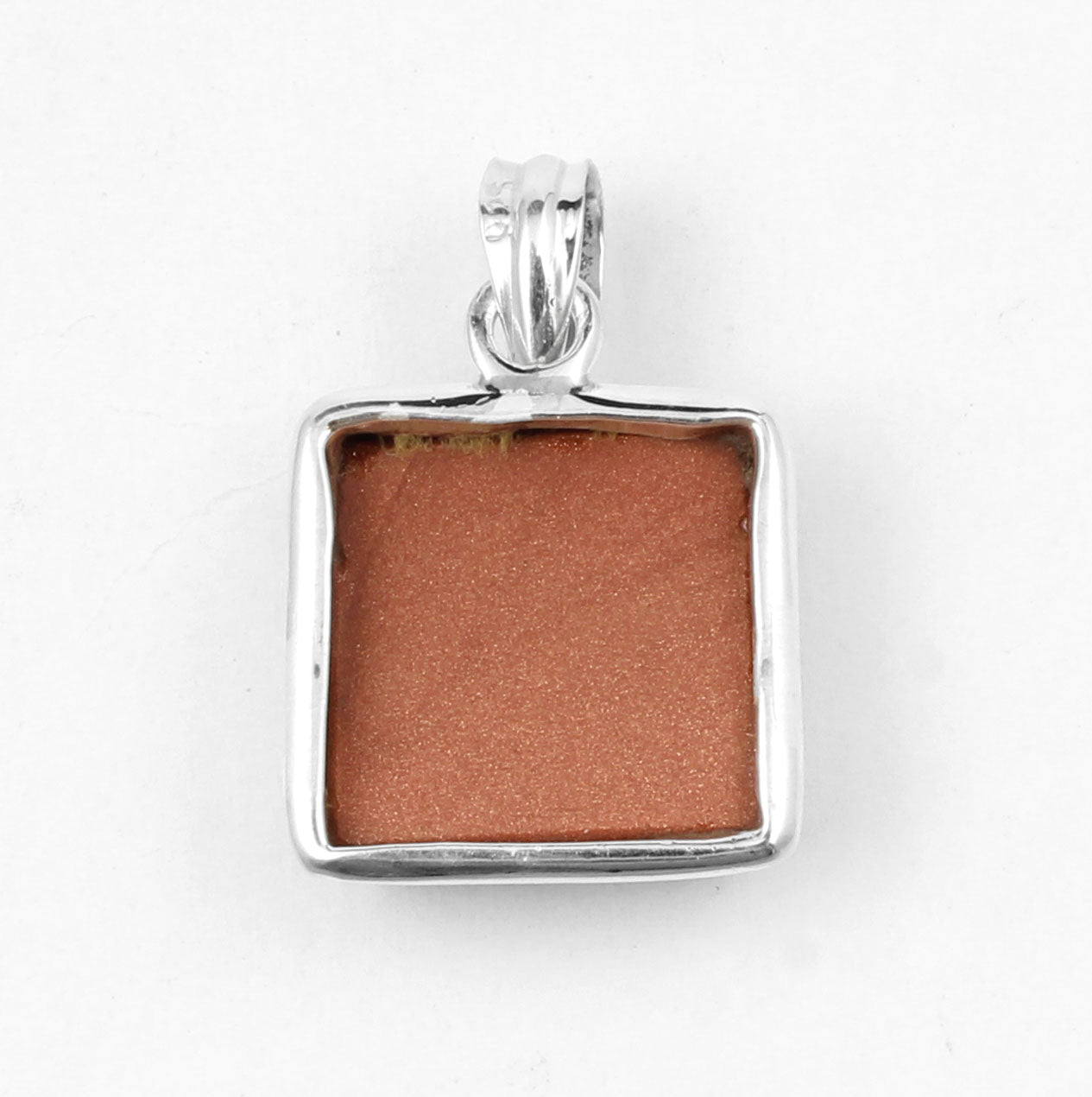 Sunstone Pendant Handmade 925 Sterling Silver Boho Pendant Sparkly Goldstone Jewelry for Women