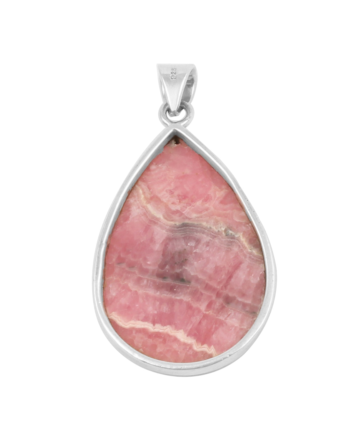 Rhodochrosite Pendant 925 Sterling Silver Natural Pear Gemstone Pendant Handmade Lovely Pendant Gift For Love