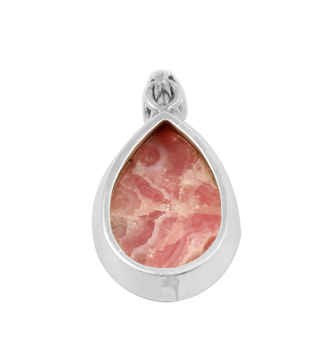 Natural Rhodochrosite Pendant Handmade Pear Shape Gemstone 925 Sterling Silver Pendant Jewelry