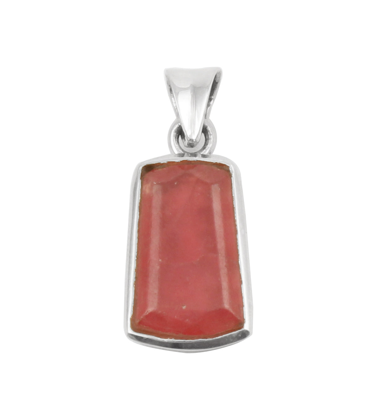Natural Rhodochrosite Pendant Handmade Gemstone 925 Sterling Silver Pendant Jewelry