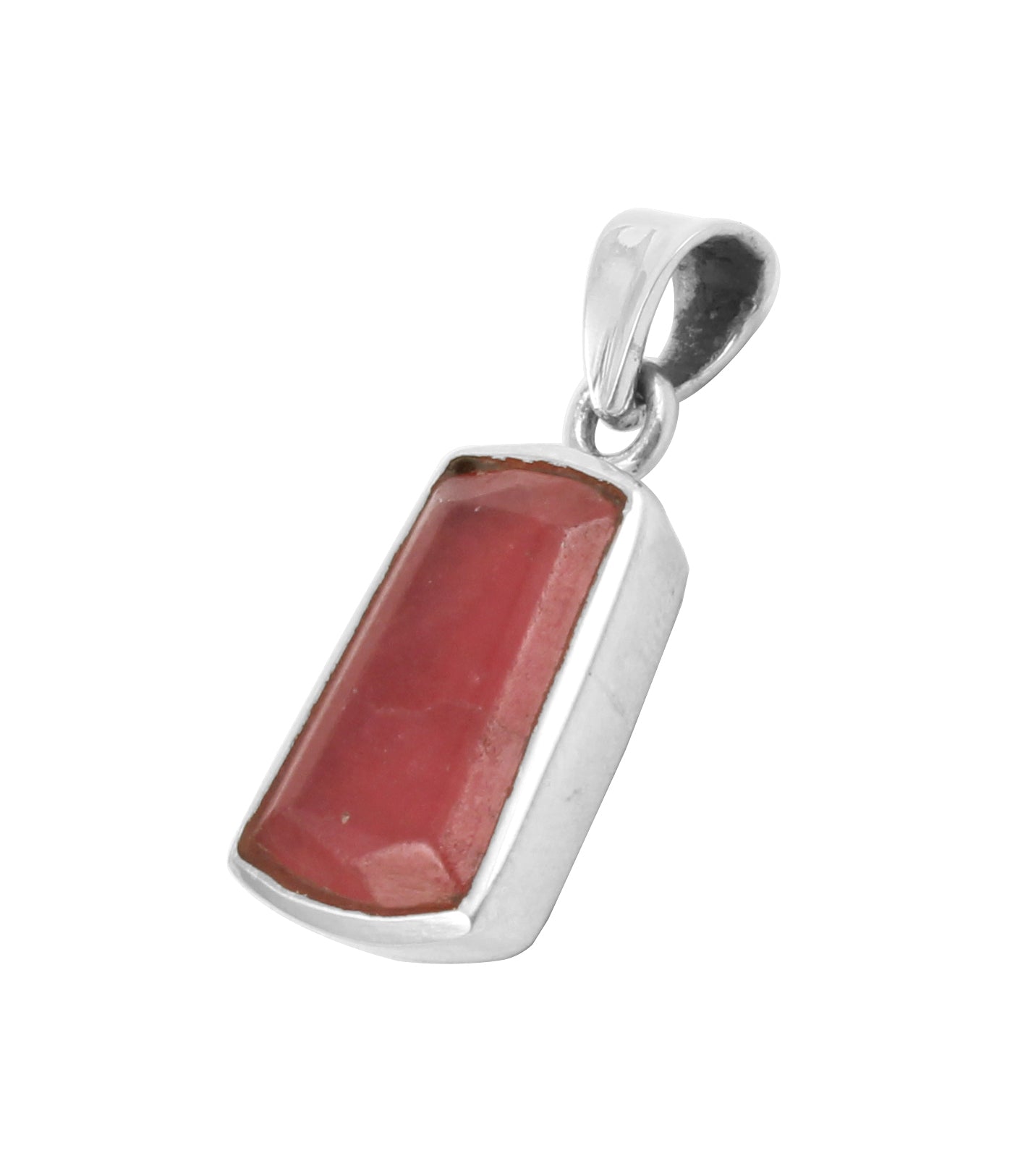 Natural Rhodochrosite Pendant Handmade Gemstone 925 Sterling Silver Pendant Jewelry