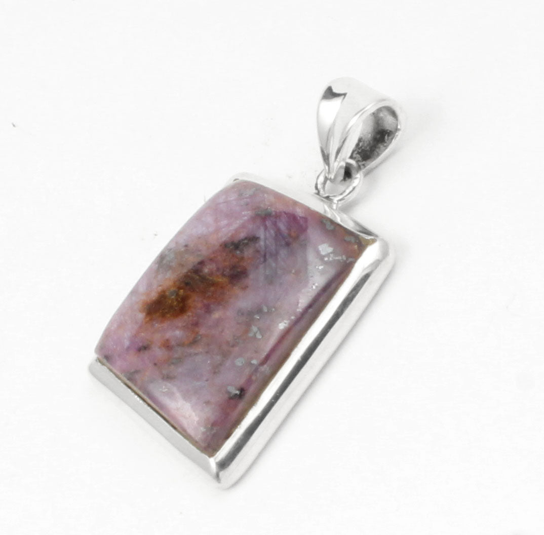 Natural Ruby Gemstone Pendant in 925 Sterling Silver Handmade Statement Pendant Gift For Her