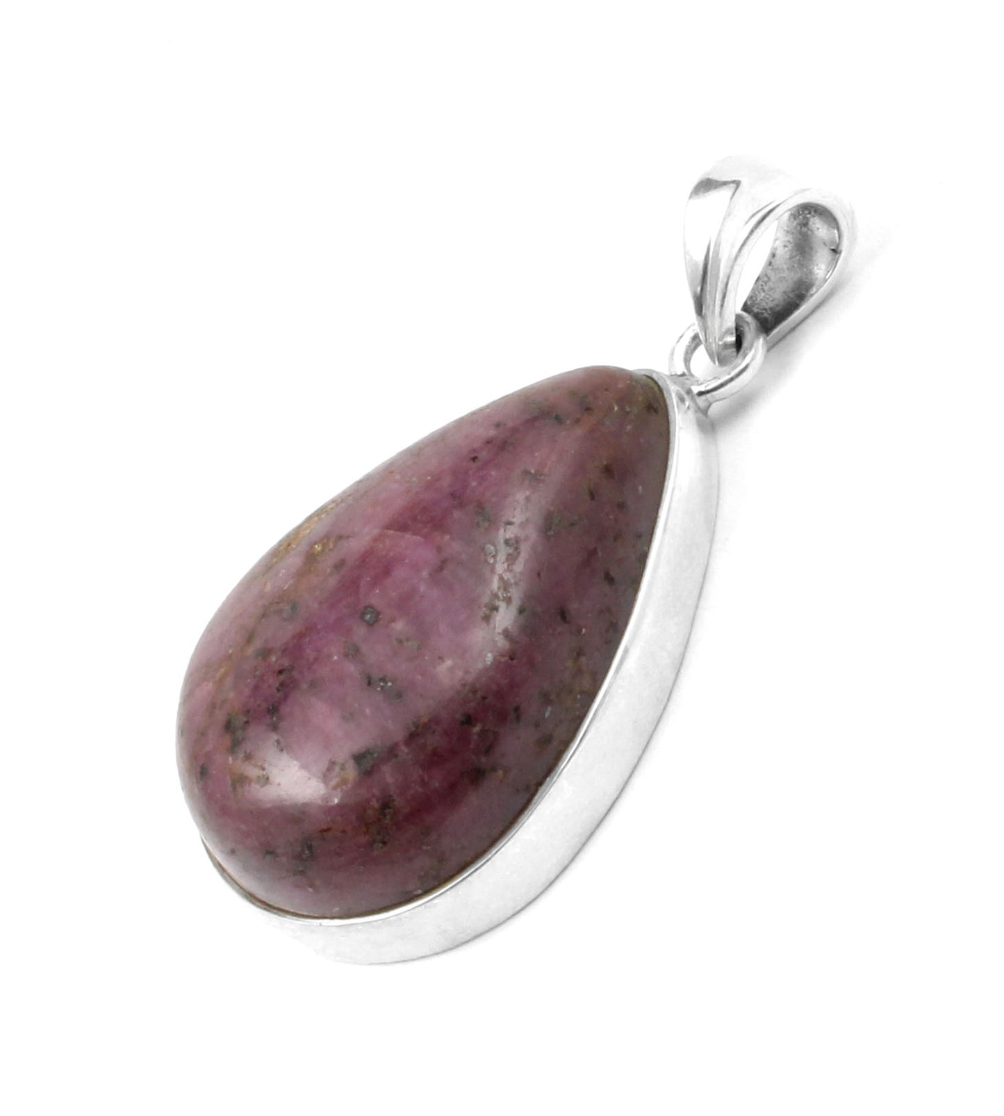 Pink Ruby Pendant 925 Sterling Silver Pear Gemstone Pendant Handmade Lovely Pendant Gift For Her