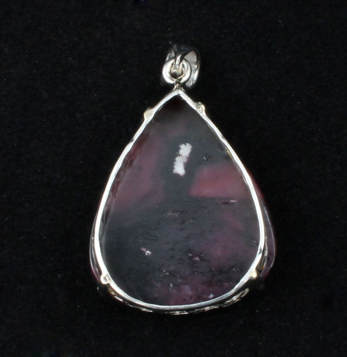 Rhodonite Gemstone Pendant in 925 Sterling Silver Handmade Prong Setting Pendant Vintage Jewelry