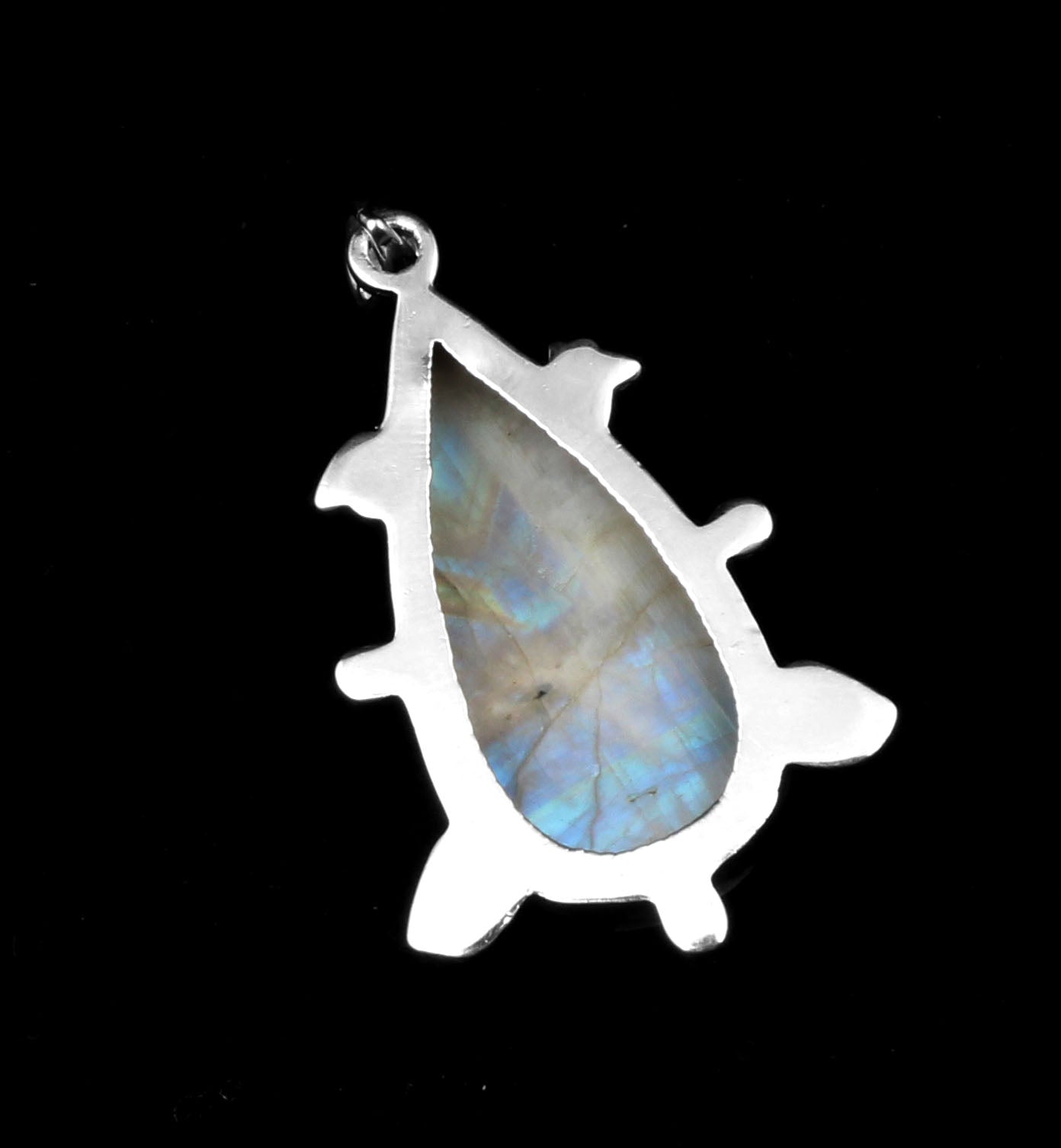 Rainbow Moonstone 925 Sterling Silver Pendant For Women Girls Natural Gemstone Solitaire Handmade Pendant