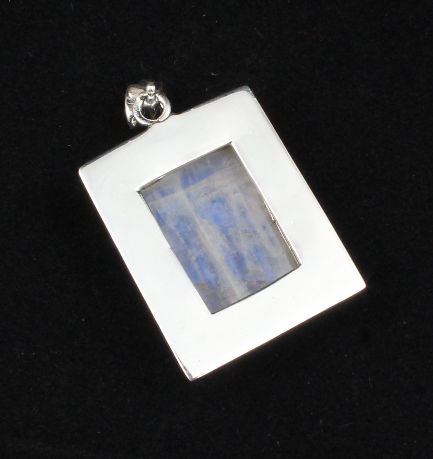 Natural Rainbow Moonstone Pendant 925 Sterling Silver Handmade Cabochon Pendant Statement Jewelry