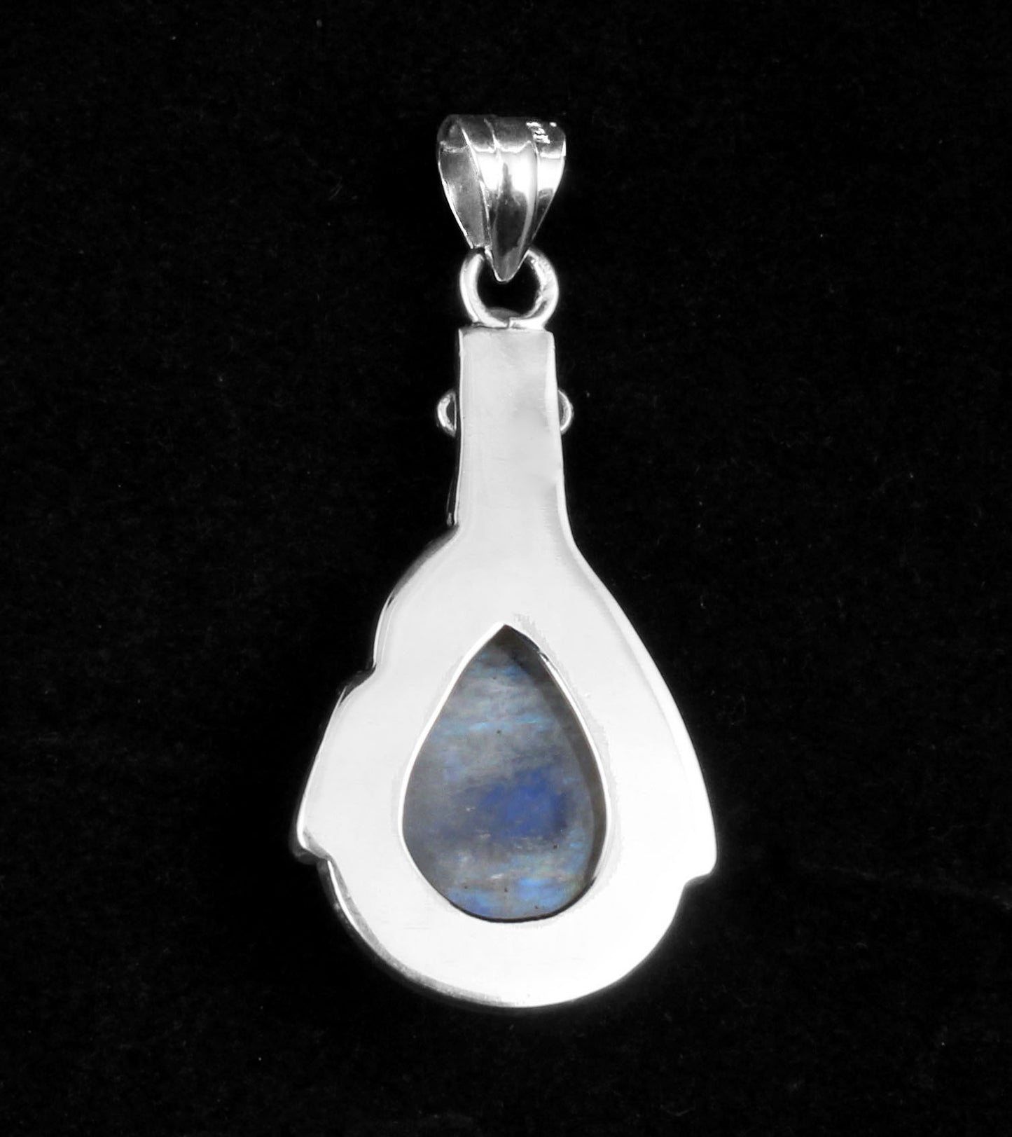 Boho Twisted Wire Design Moonstone Pendant 925 Sterling Silver Handmade Natural Gemstone Pendant